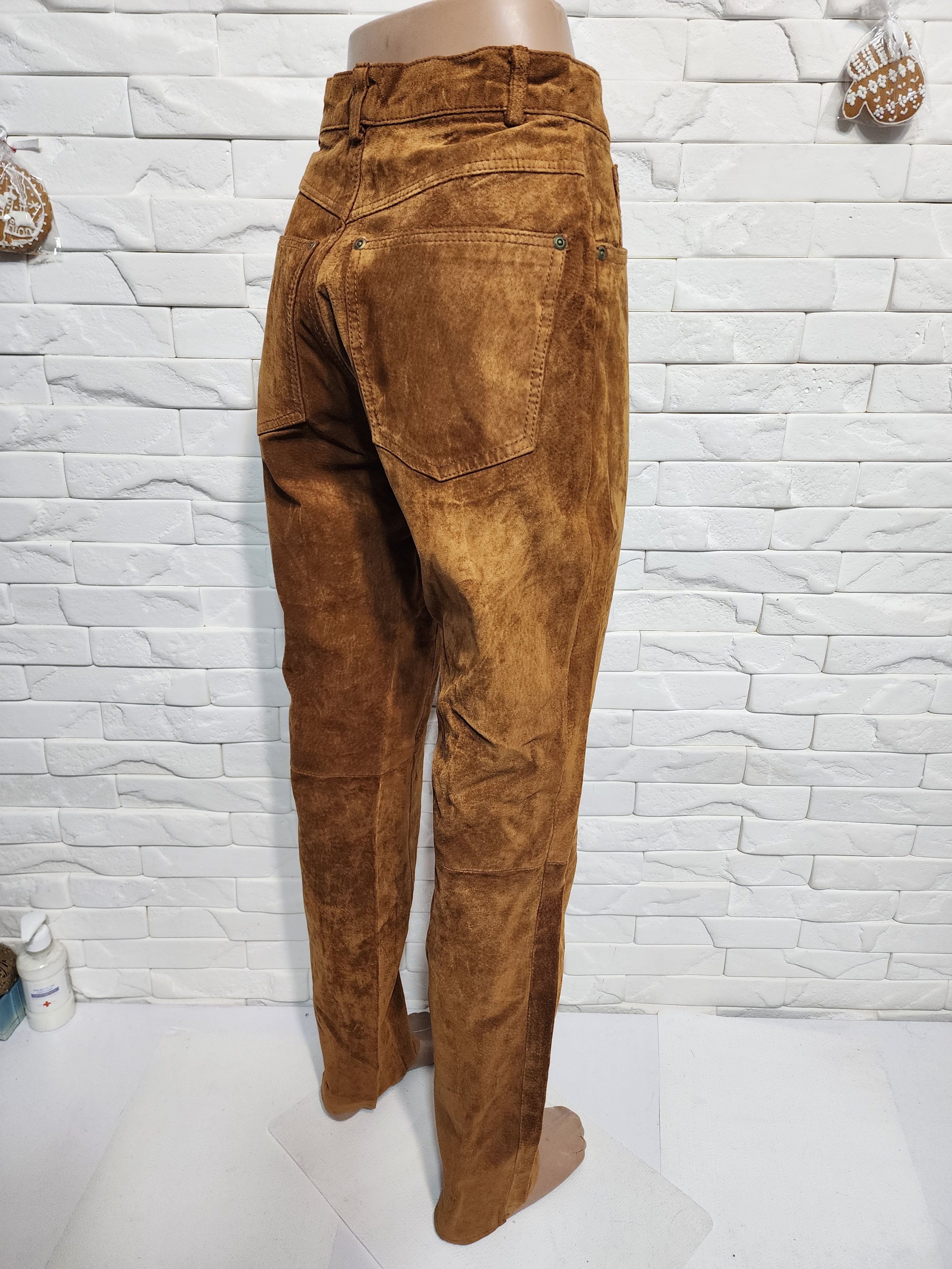 Other Brown Suede Pants - Denim Cut Men's Leather Pants. Size US 28 / EU 44 - 6 Thumbnail