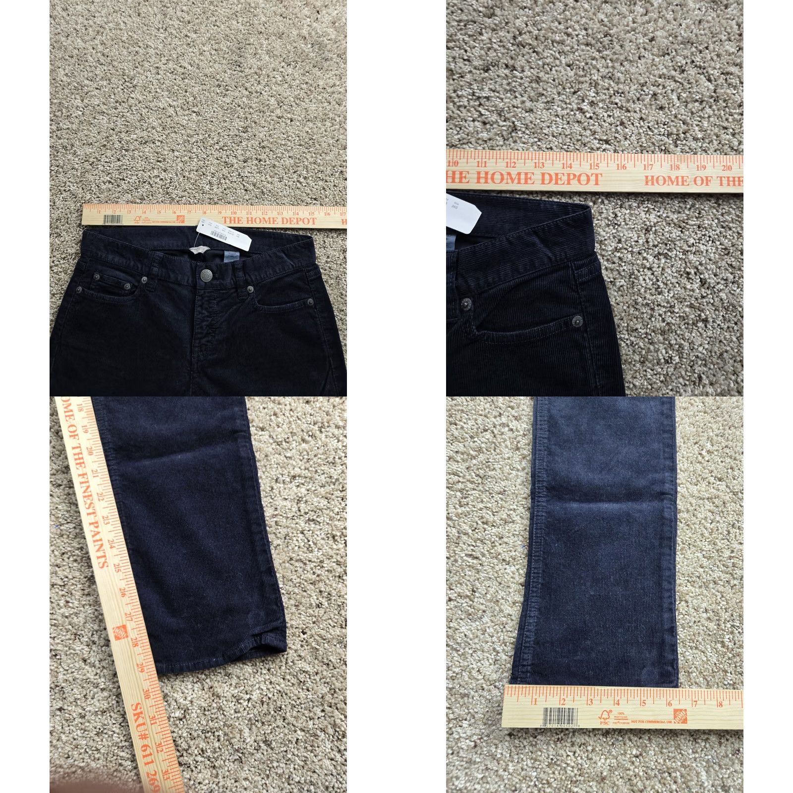 J.Crew J.Crew City Fit Chino Pants Womens 26S Blue Corduroy Stretch Straight Leg NWT Size 26" / US 2 / IT 38 - 8 Thumbnail