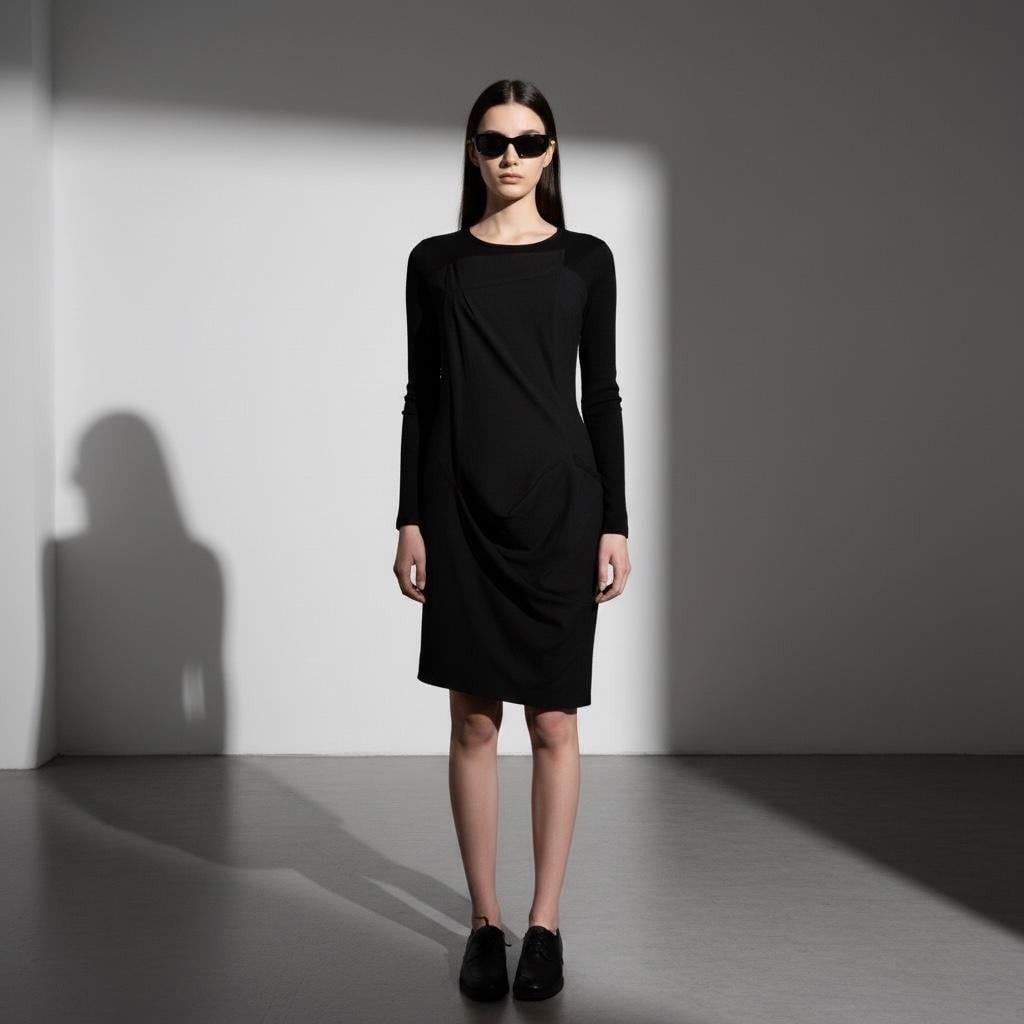 Cop Copine The Cop Copine Half Pleated Draped Archive Dress Size ONE SIZE - 1 Thumbnail