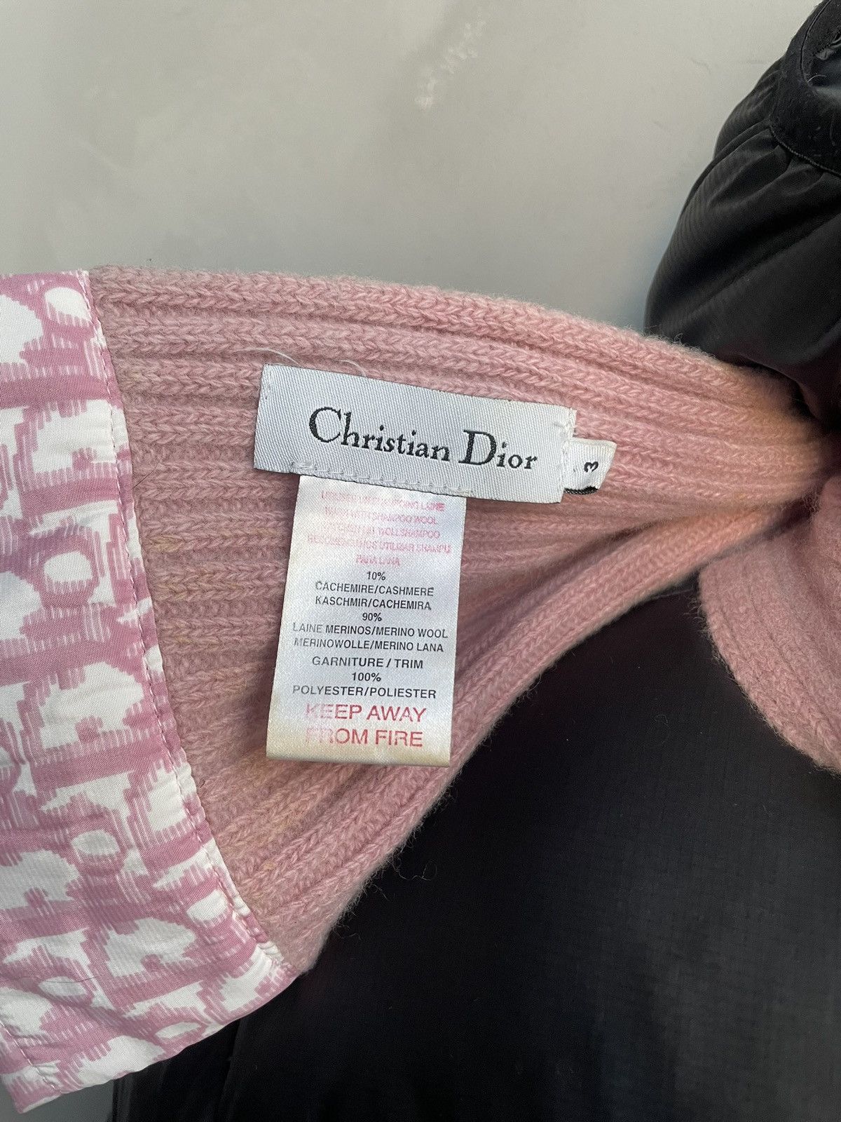 Dior Pink Dior Scarf Bigo Logo Monogram Cashmere 138cm Size ONE SIZE - 10 Thumbnail