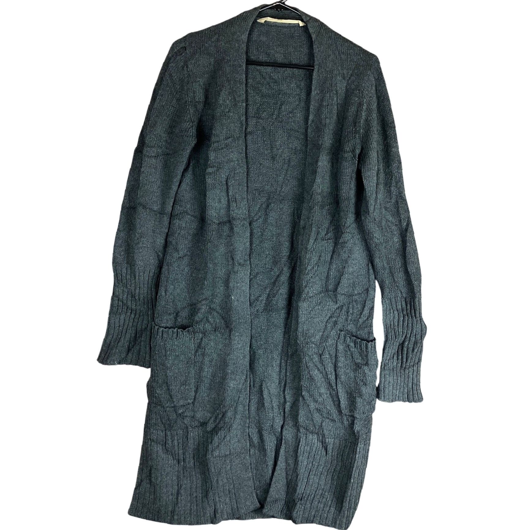 Athleta Athleta Cardigan Womens S Charcoal 100% Merino Wool Open Front Duster Size S / US 4 / IT 40 - 2 Thumbnail