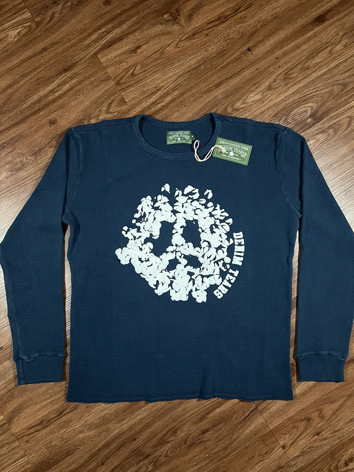 DENIM TEARS Denim TearsUniversity Thermal Long Sleeve Navy Size US XL / EU 56 / 4 - 1 Thumbnail