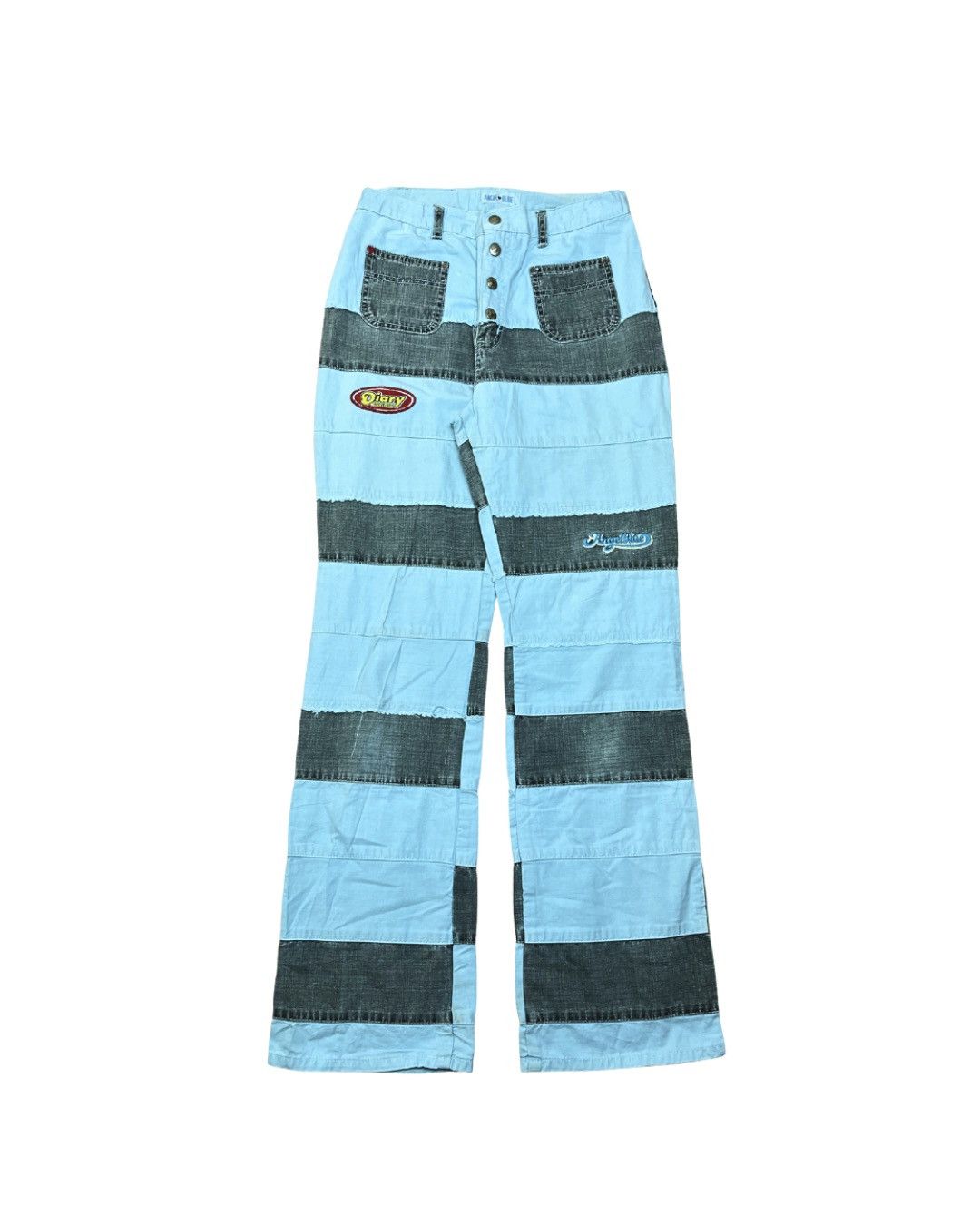 Angel Blue Angel Blue Diary Archival Horizontal Patchwork Denim Jeans Size 25" / US 0 / IT 36 - 1 Thumbnail