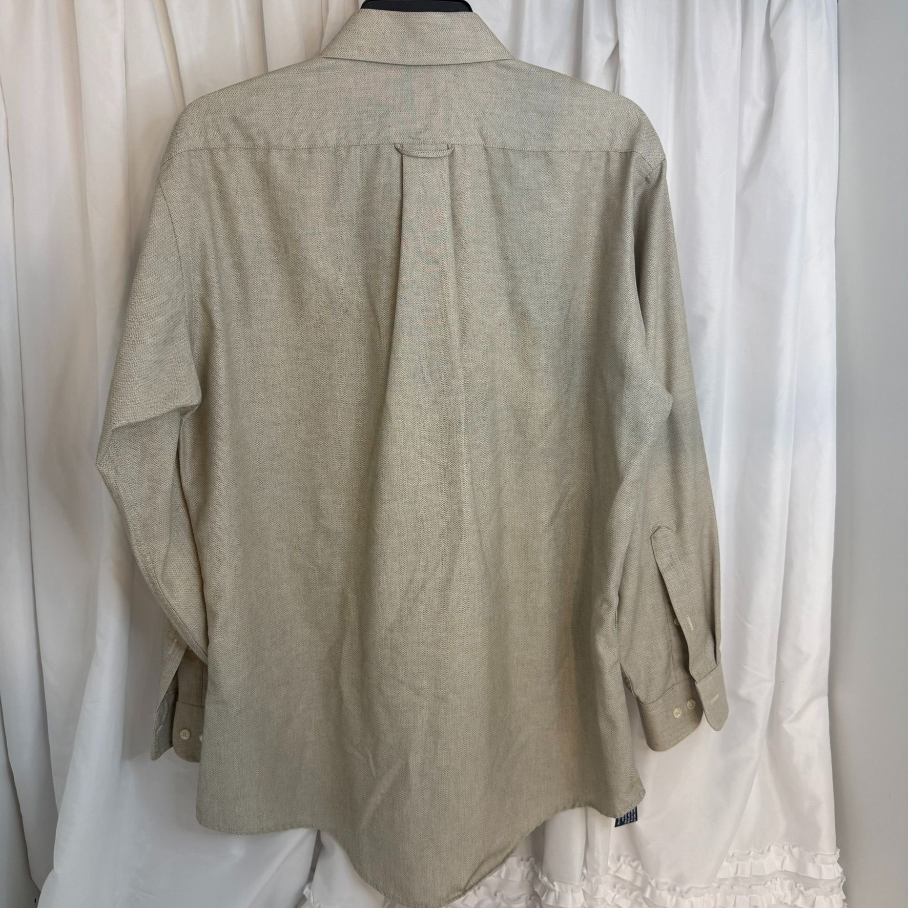 Stafford Stafford Vintage Mens Wrinkle-Free Beige Button-Down Dress S Size US L / EU 52-54 / 3 - 2 Thumbnail