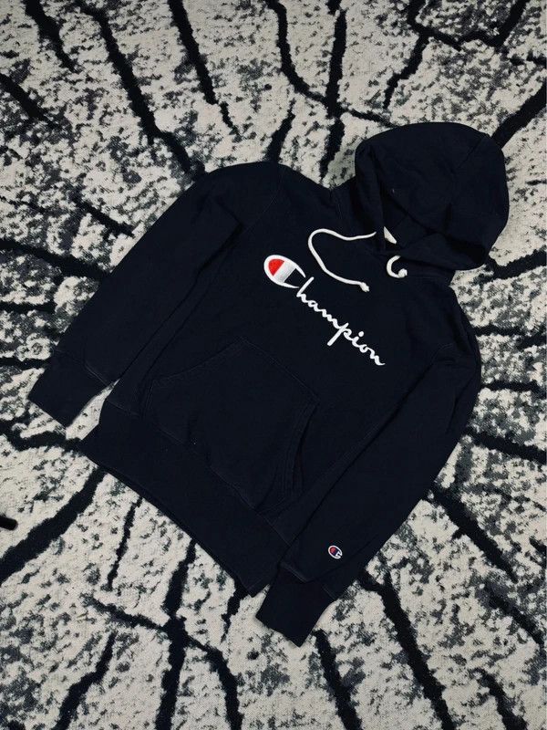 Champion Champion reverse weave navy blue S logo hoodie Size US S / EU 44-46 / 1 - 2 Thumbnail