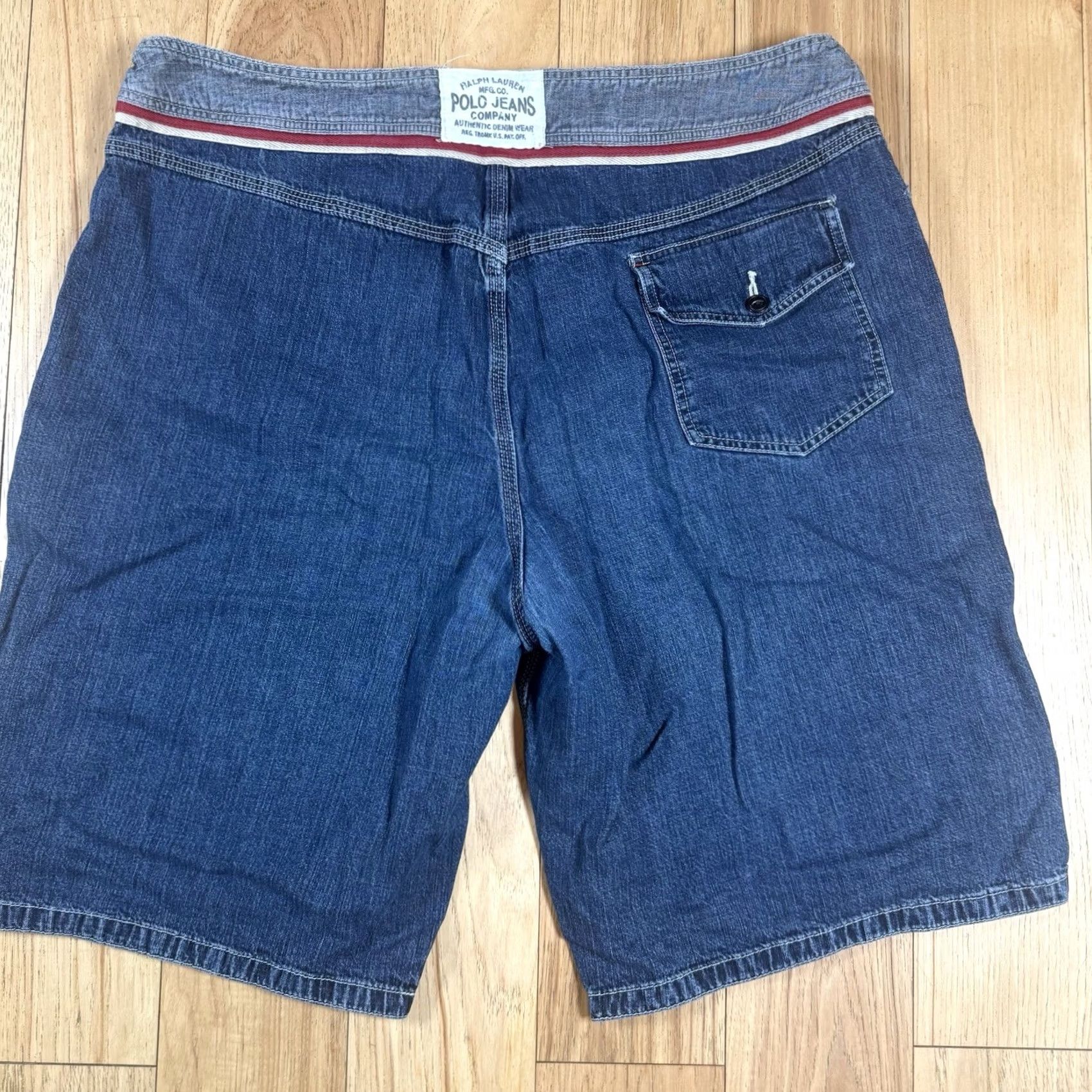 Polo Ralph Lauren VINTAGE Polo Ralph Lauren Denim Cargo Jorts Shorts Jeans 2XL 38 Medium Wash Blue Mens Jeans Shirt Size US XXL / EU 58 / 5 - 3 Thumbnail