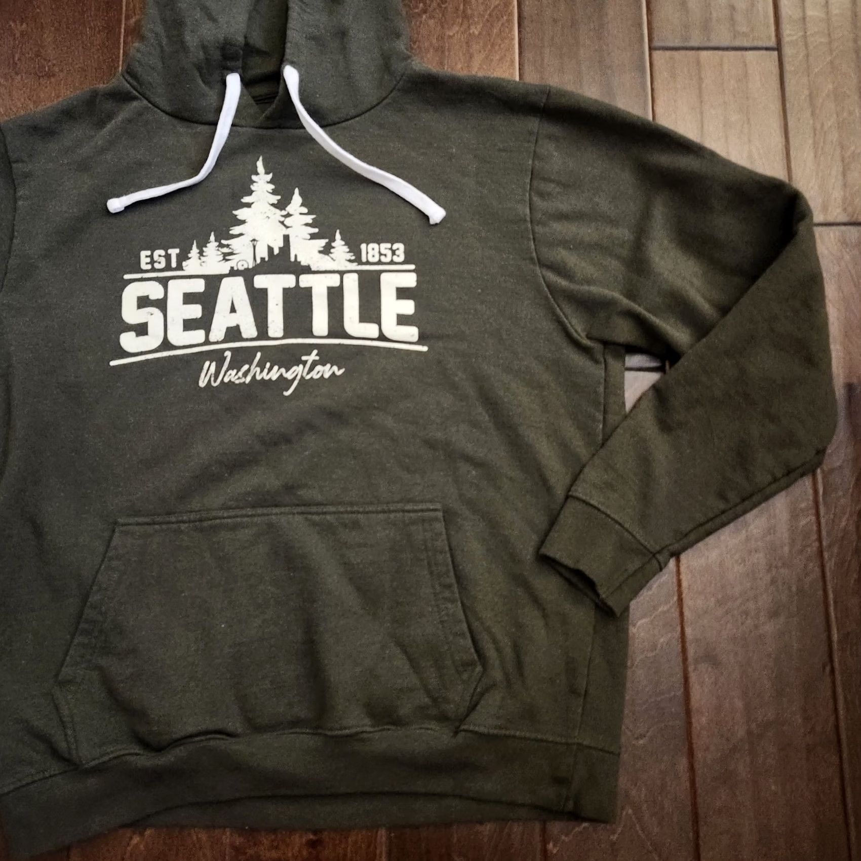 Vintage Seattle Shirt Company Hoodie Men’s Large Green Seattle Washington Pullover Size US L / EU 52-54 / 3 - 4 Thumbnail