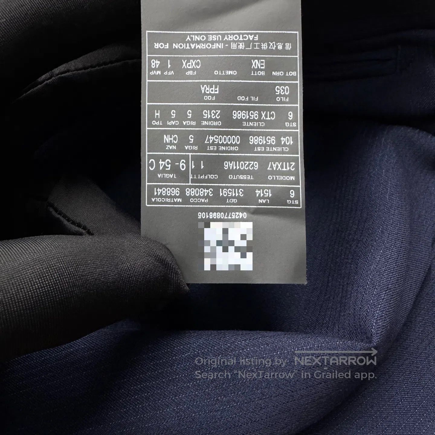 Ermenegildo Zegna Ermenegildo Zegna Dark Blue 15 Micron Wool Handmade Custom Size US 38 / EU 54 - 4 Thumbnail