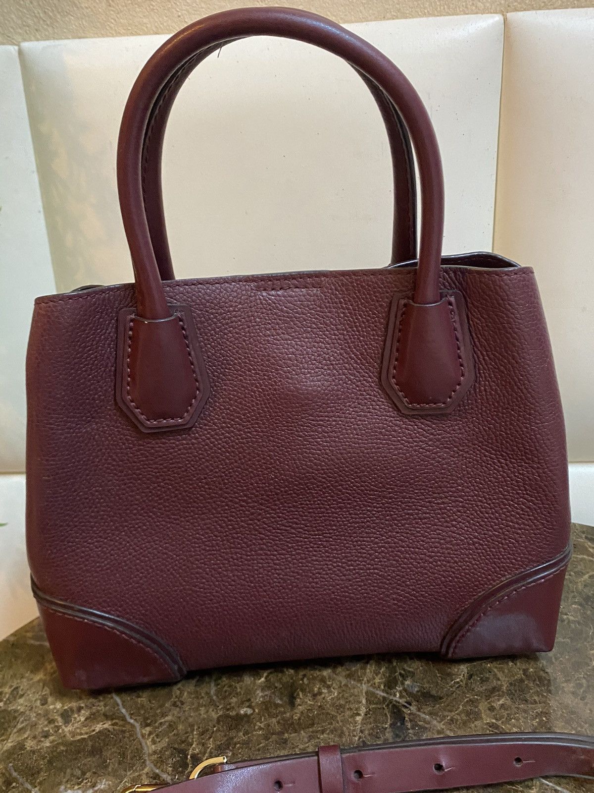 Michael Kors MICHAEL KORS MERCER GALLERY MEDIUM LEATHER SATCHEL - OXBLOOD Size ONE SIZE - 5 Thumbnail