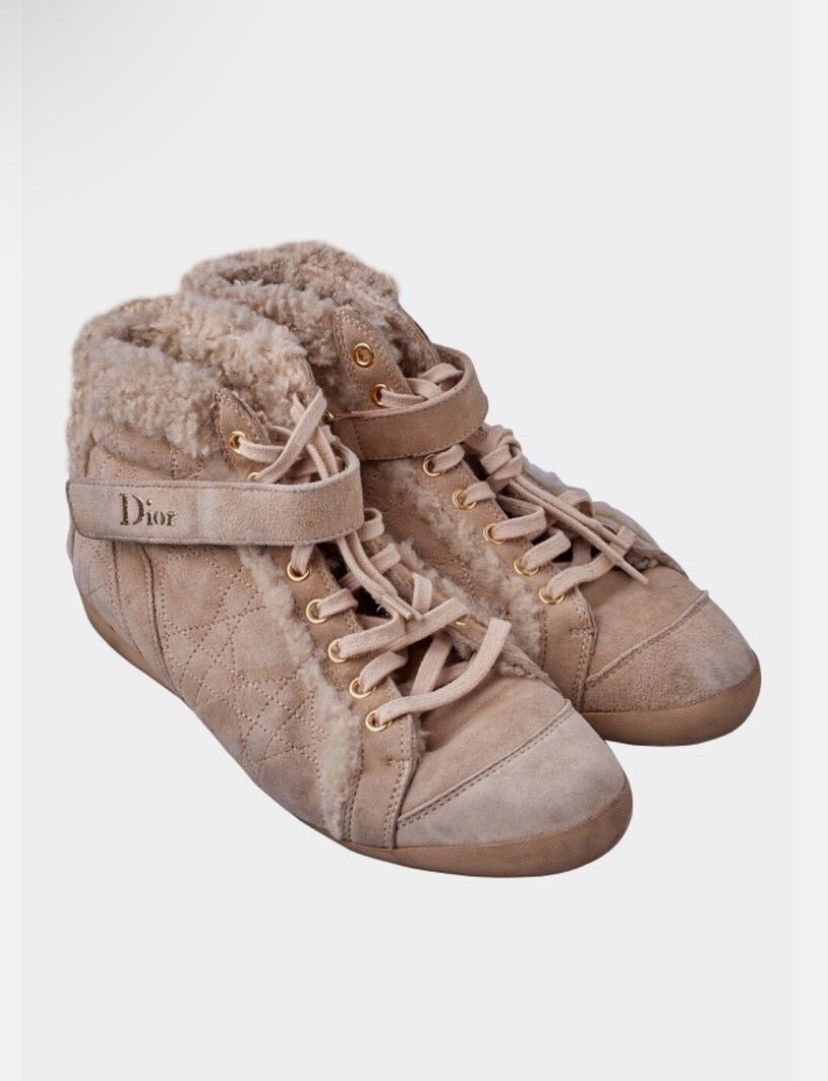Dior CHRISTIAN DIOR SUEDE HIGH TOP SNEAKERS SHOES SIZE 37.5 Size US 7.5 / IT 37.5 - 1 Thumbnail