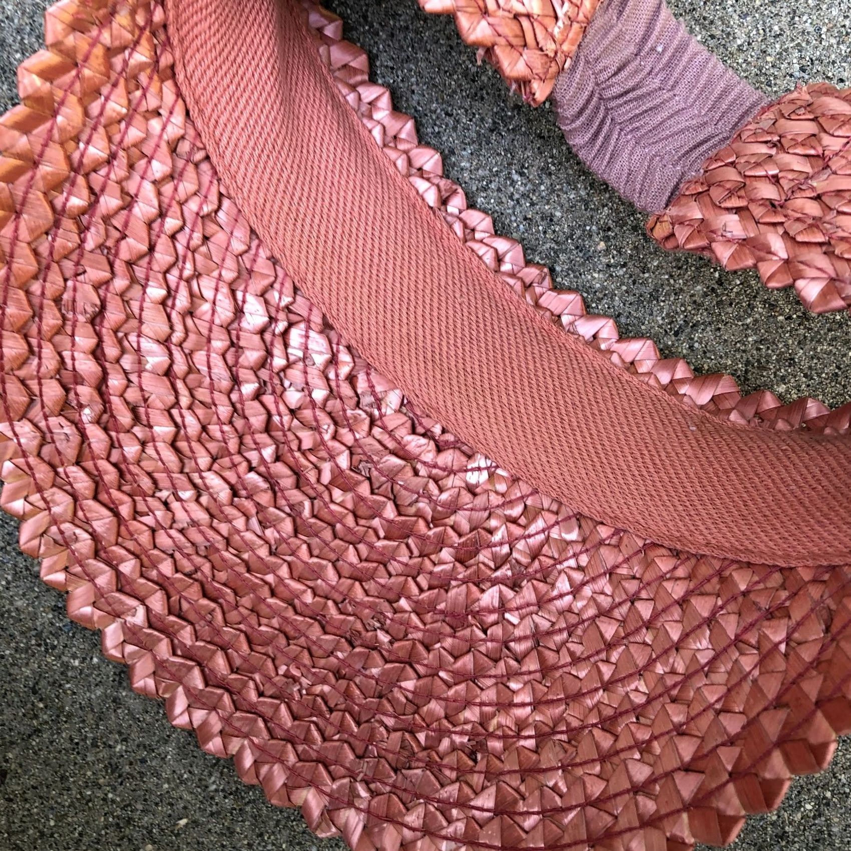 CO Hemlock Hat Co Visor Hat Women One Size 100% Linen Straw Pink Cap San Diego Size ONE SIZE - 4 Thumbnail