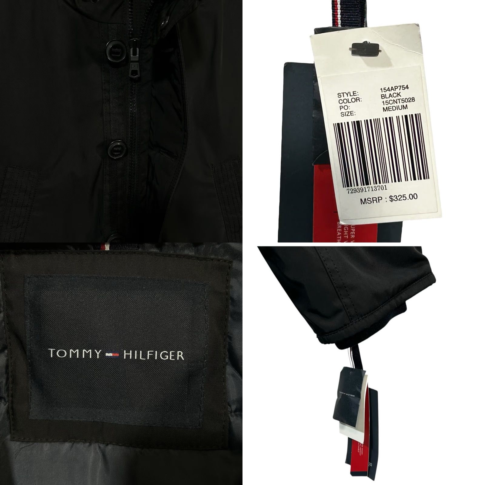 Tommy Hilfiger Tommy Hilfiger Men’s Poly Twill Mid-Length Hooded Parka Winter Coat M Black Size US M / EU 48-50 / 2 - 8 Thumbnail