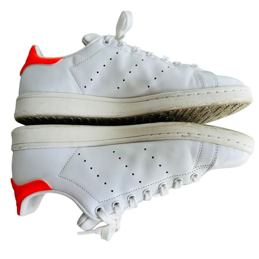 Adidas Adidas Stan Smith White Solar Red Tennis Ball Felt Size 8.5 Size US 9 / EU 42 - 5 Thumbnail