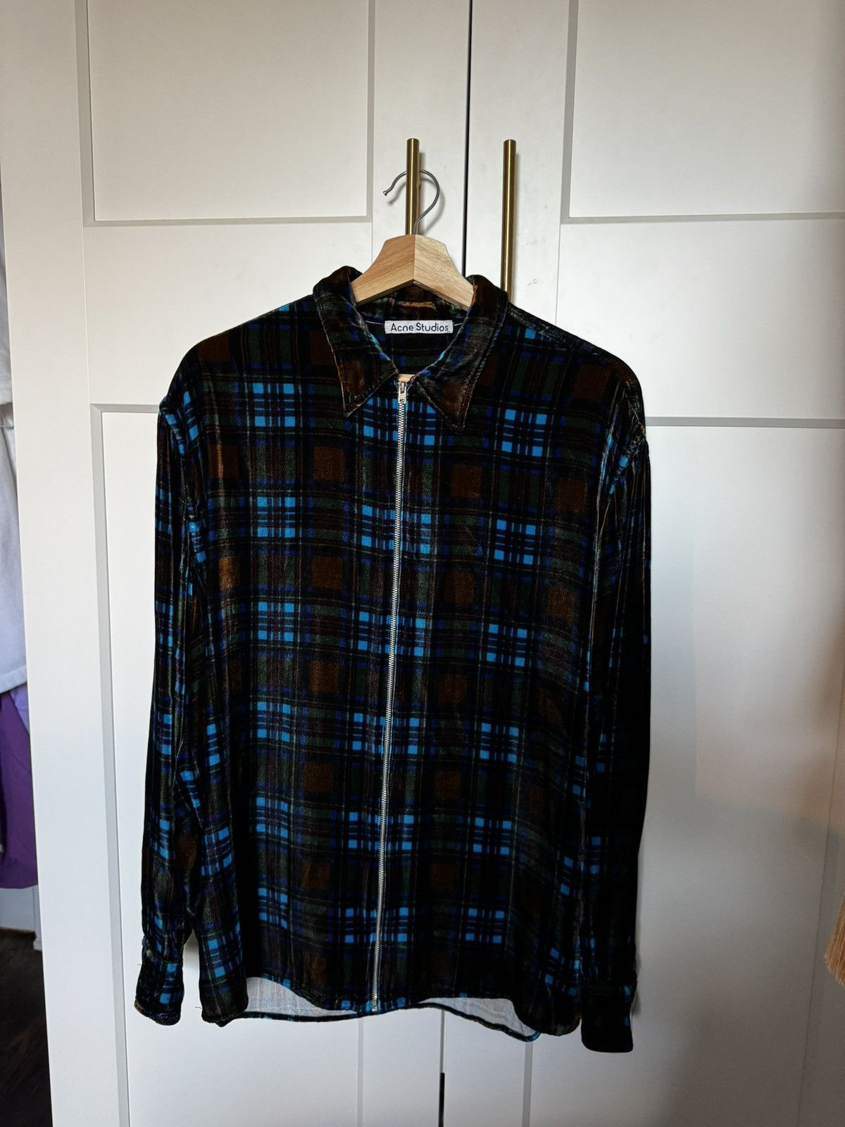 Acne Studios Acne Studios Velour Zip Shirt Size US M / EU 48-50 / 2 - 1 Thumbnail