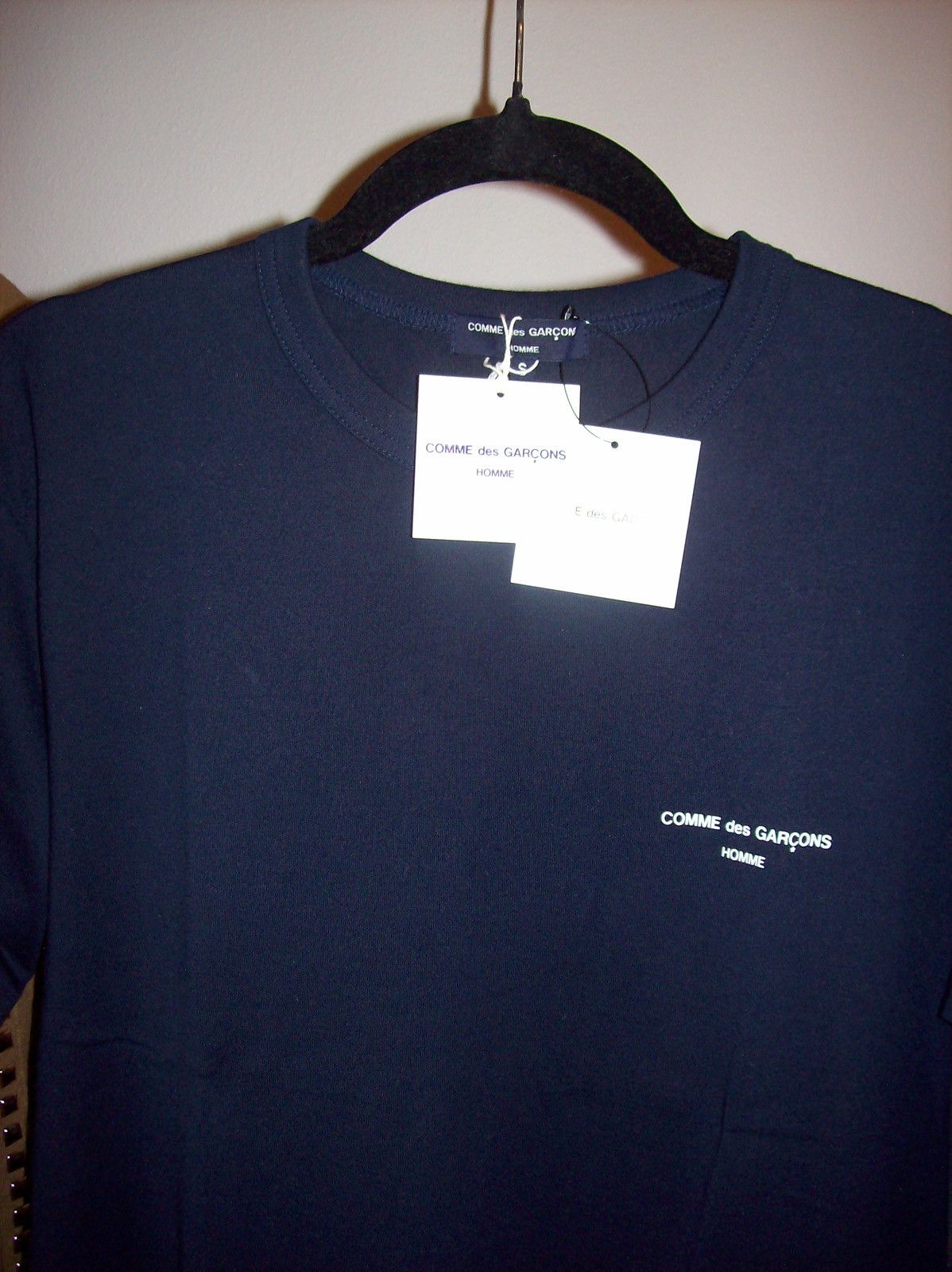 Comme des Garcons Comme Des Garçon Homme Navy Printed Tee Shirt Size US S / EU 44-46 / 1 - 7 Thumbnail