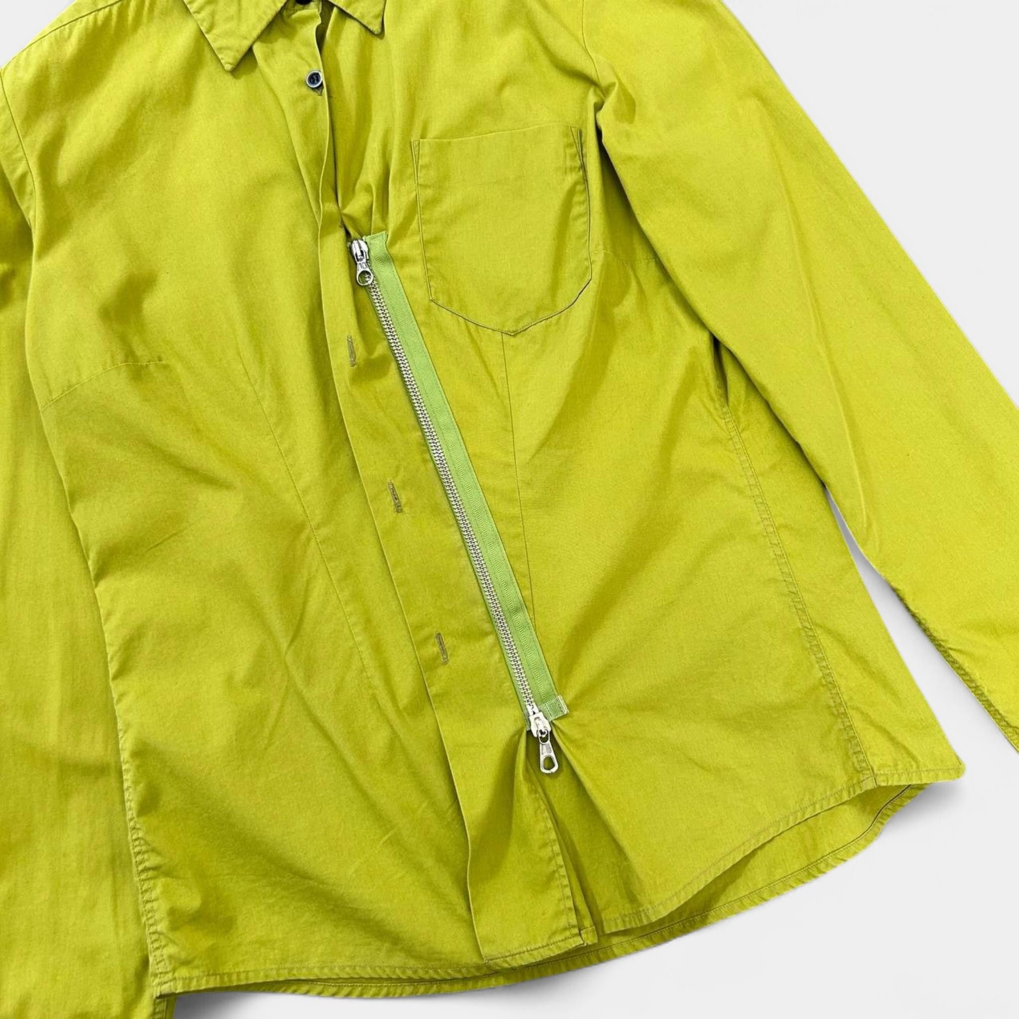 Dries Van Noten Dries Van Noten Button-Zipper Shirt Size 38S - 2 Thumbnail