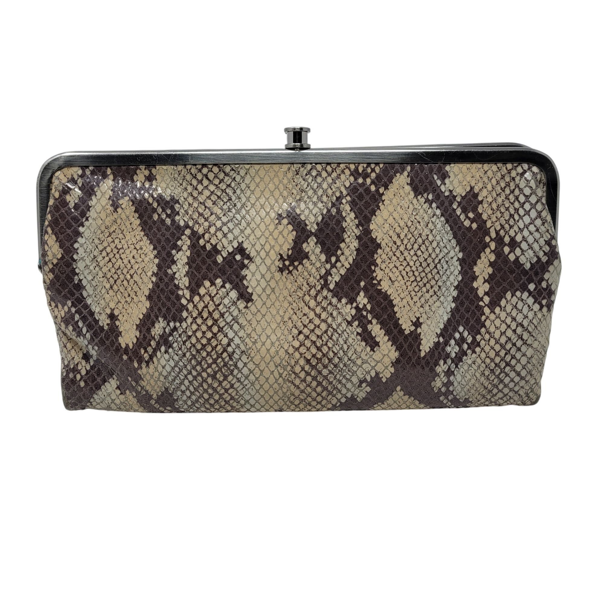 Hobo Hobo Lauren Leather Snake Clutch Wallet Frame Snap Closure E Size ONE SIZE - 1 Thumbnail