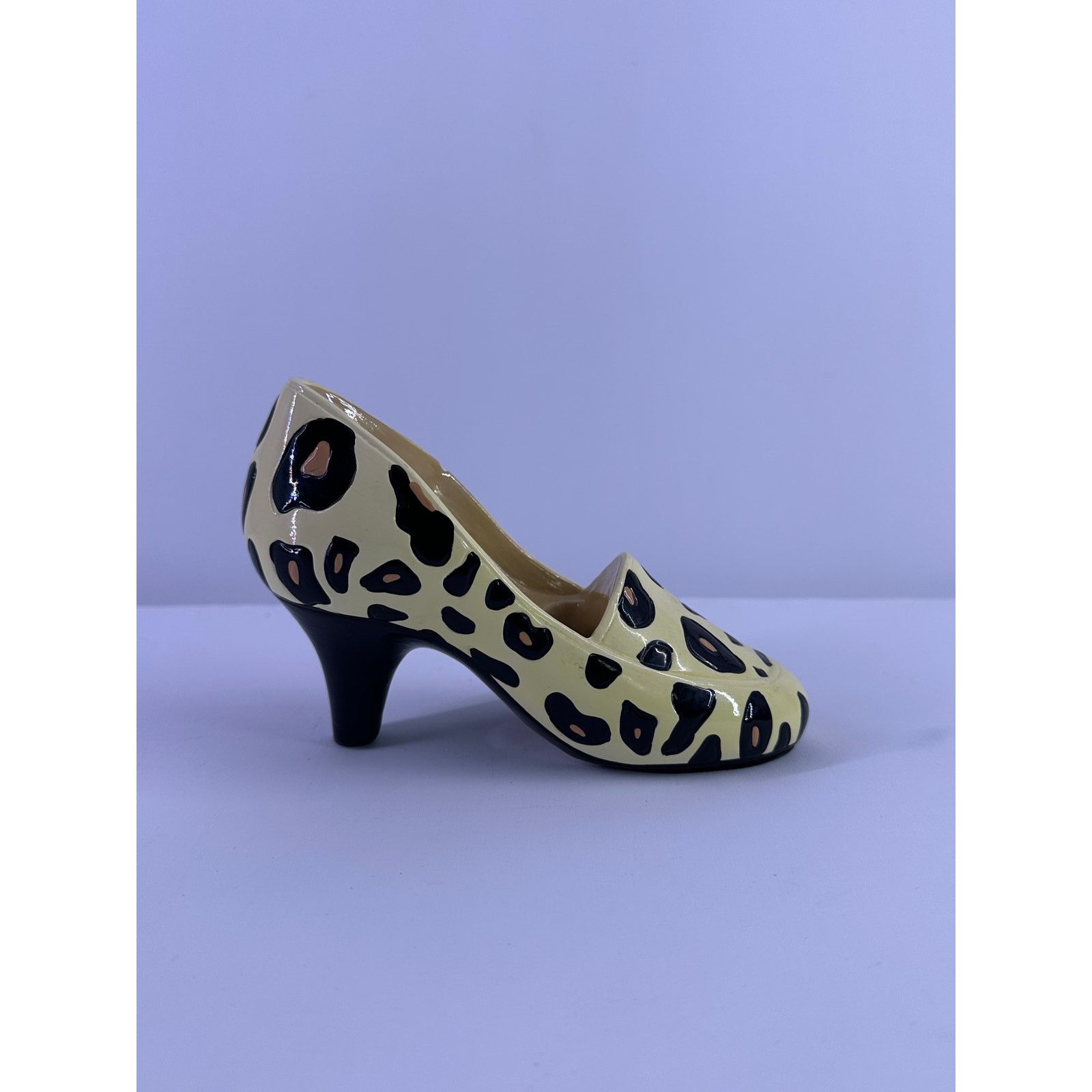 & Other Stories Vintage Cheetah Print Ceramic High Heel Decor 6.5”long Size ONE SIZE - 3 Thumbnail