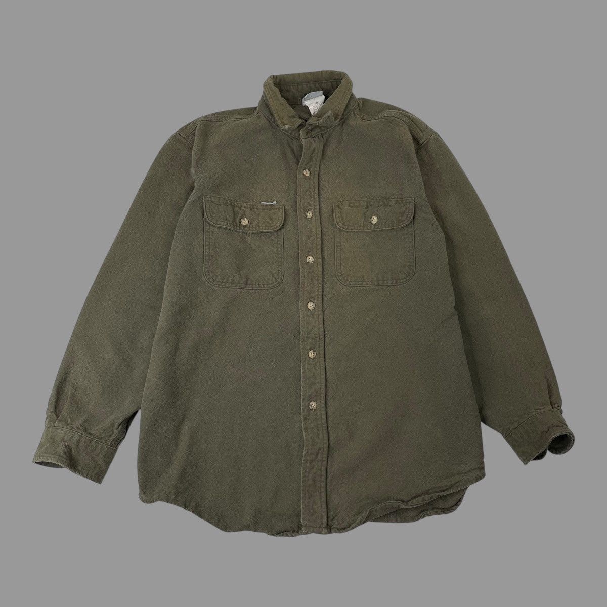 Carhartt × Vintage Vintage 90s Carhartt wool button up shirt Size US L / EU 52-54 / 3 - 1 Thumbnail