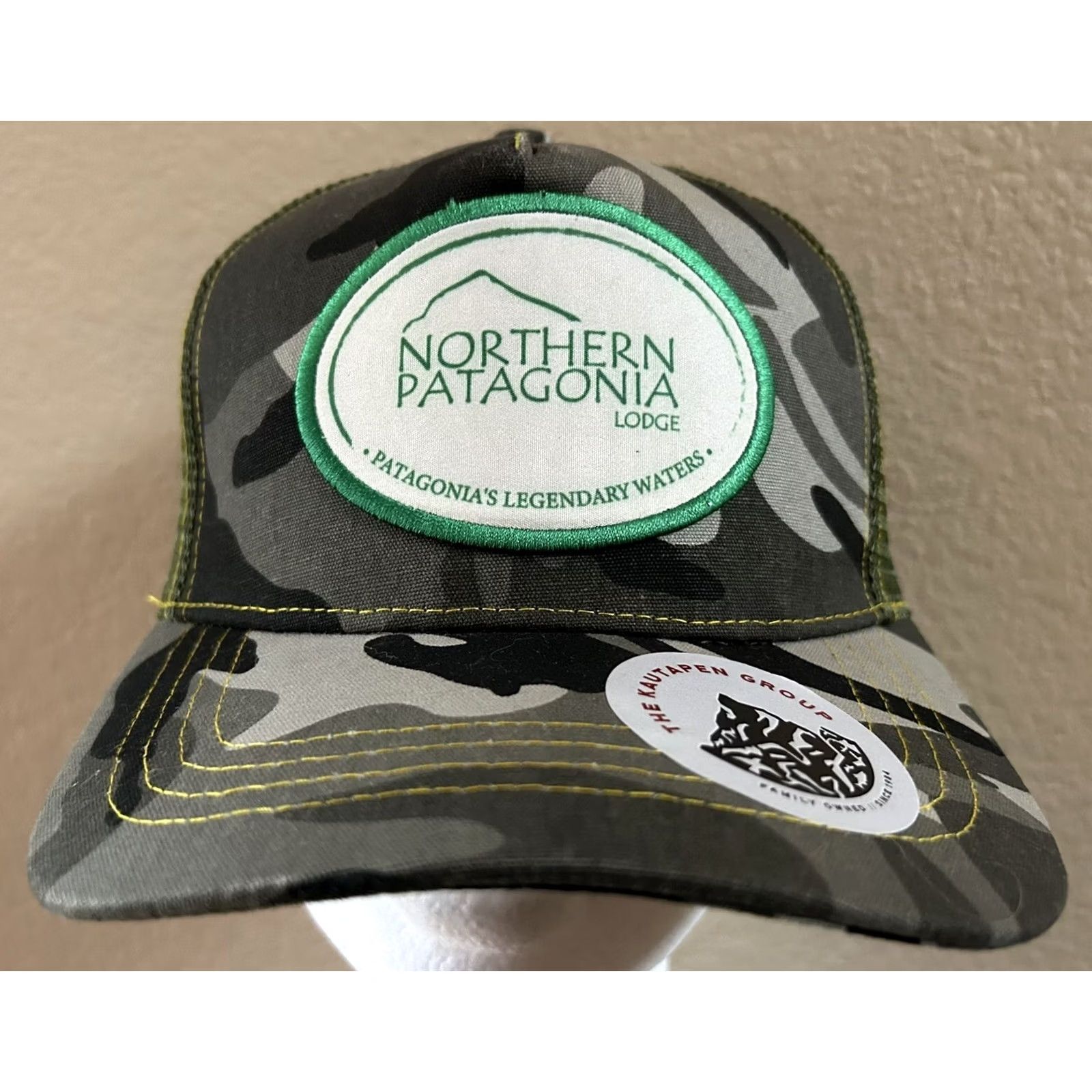Patagonia VINTAGE Northern Patagonia Lodge Hat Legendary Waters Camo Fly Fishing Argentina Size ONE SIZE - 2 Thumbnail