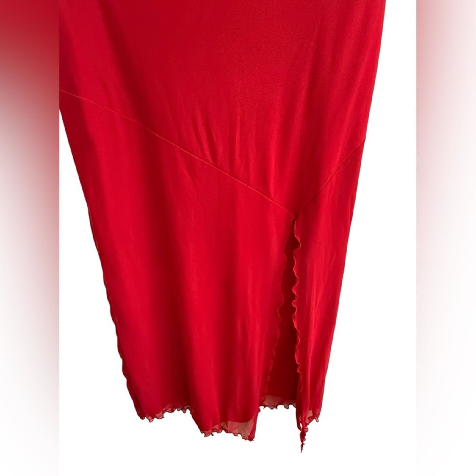 Urban Outfitters UO Samara Mesh Strapless Midi Dress Red M Size M / US 6-8 / IT 42-44 - 5 Thumbnail