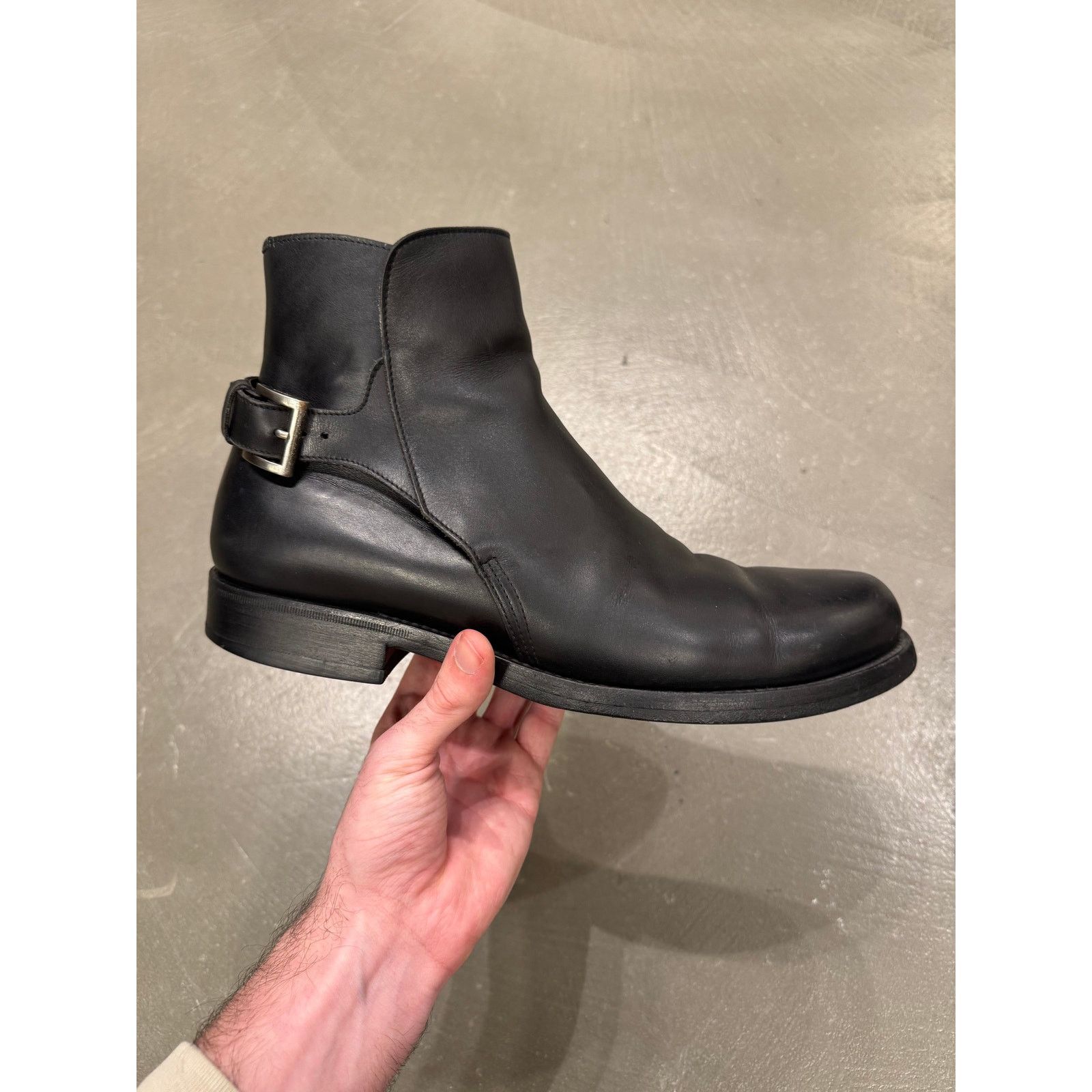 Prada 2000s Prada leather moto boots Size US 12 / IT 42 - 5 Thumbnail