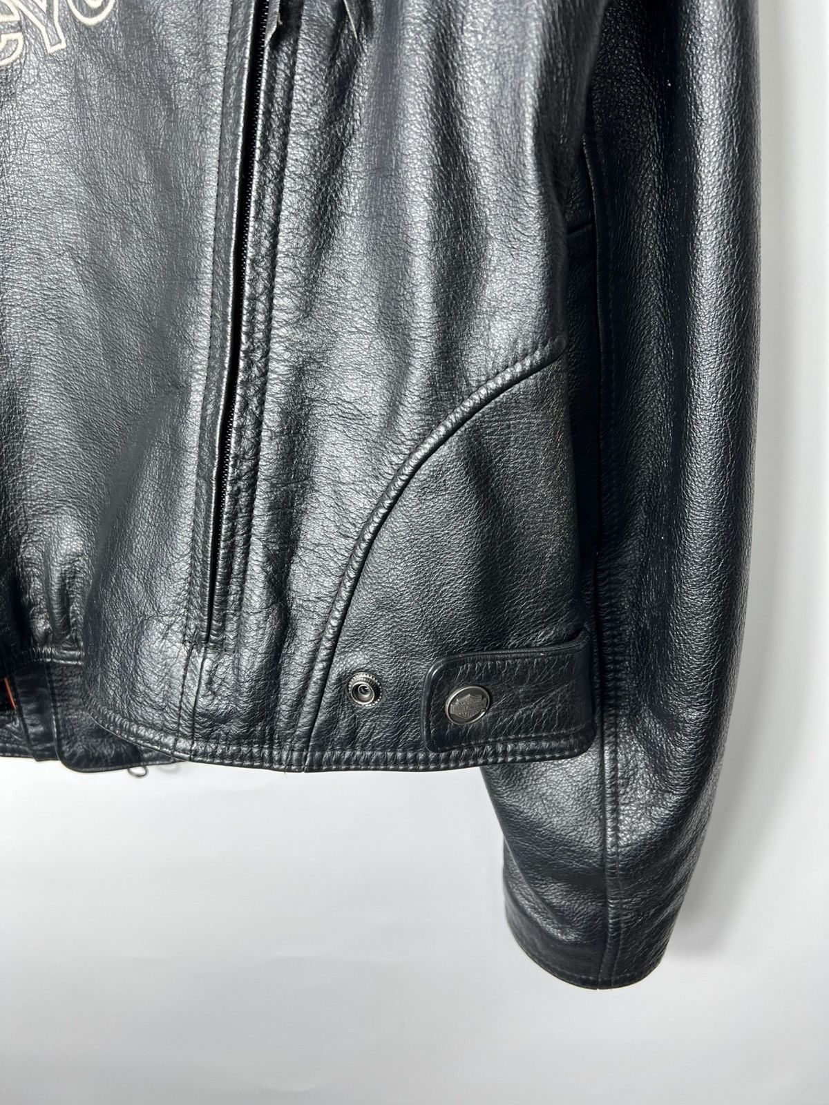 Harley Davidson Vintage rare Racing Harley Davidson Leather Bikers Jacket Size M / US 6-8 / IT 42-44 - 12 Thumbnail