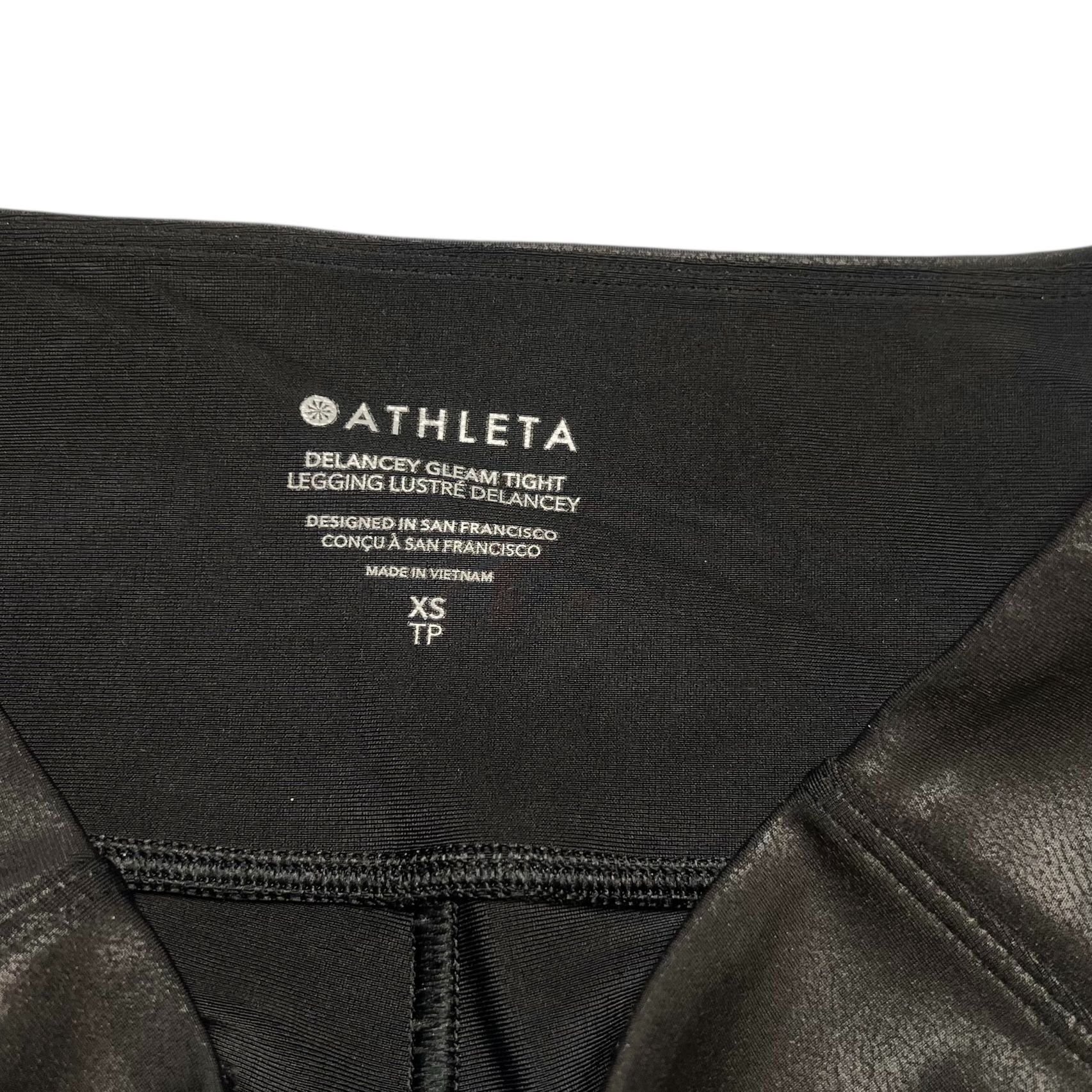 Athleta Athleta Delancey Gleam Tight Womens Size XS Black Faux Leath Size 26" / US 2 / IT 38 - 3 Thumbnail
