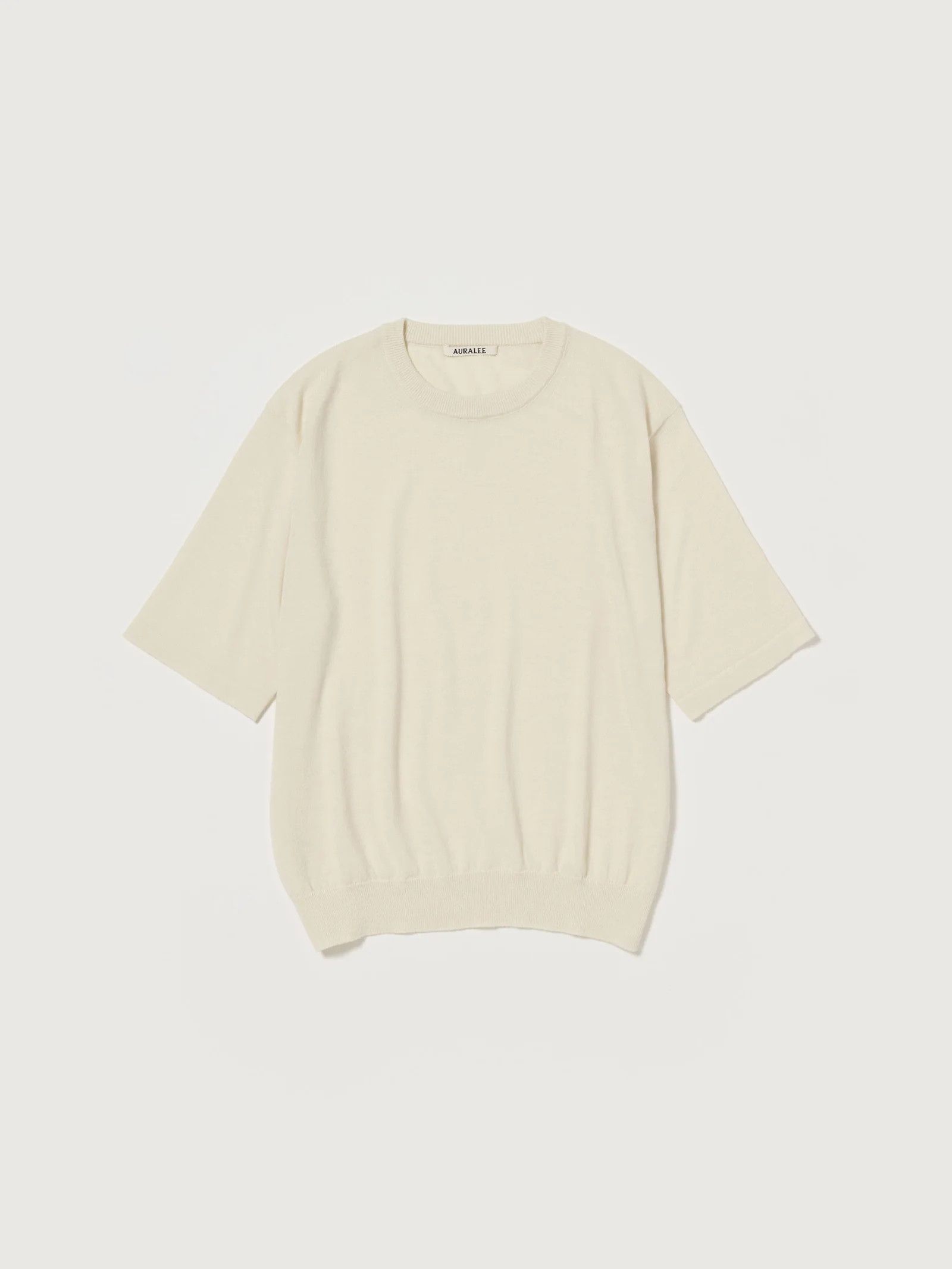 Auralee Hard Twist Cashmere Knit Tee (size 4, ivory white) Size US XL / EU 56 / 4 - 1 Preview