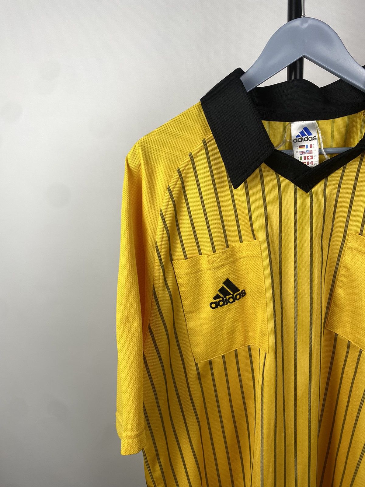Adidas × Vintage Vintage Adidas Soccer Referee Polo Shirt Jersey Size US L / EU 52-54 / 3 - 3 Thumbnail