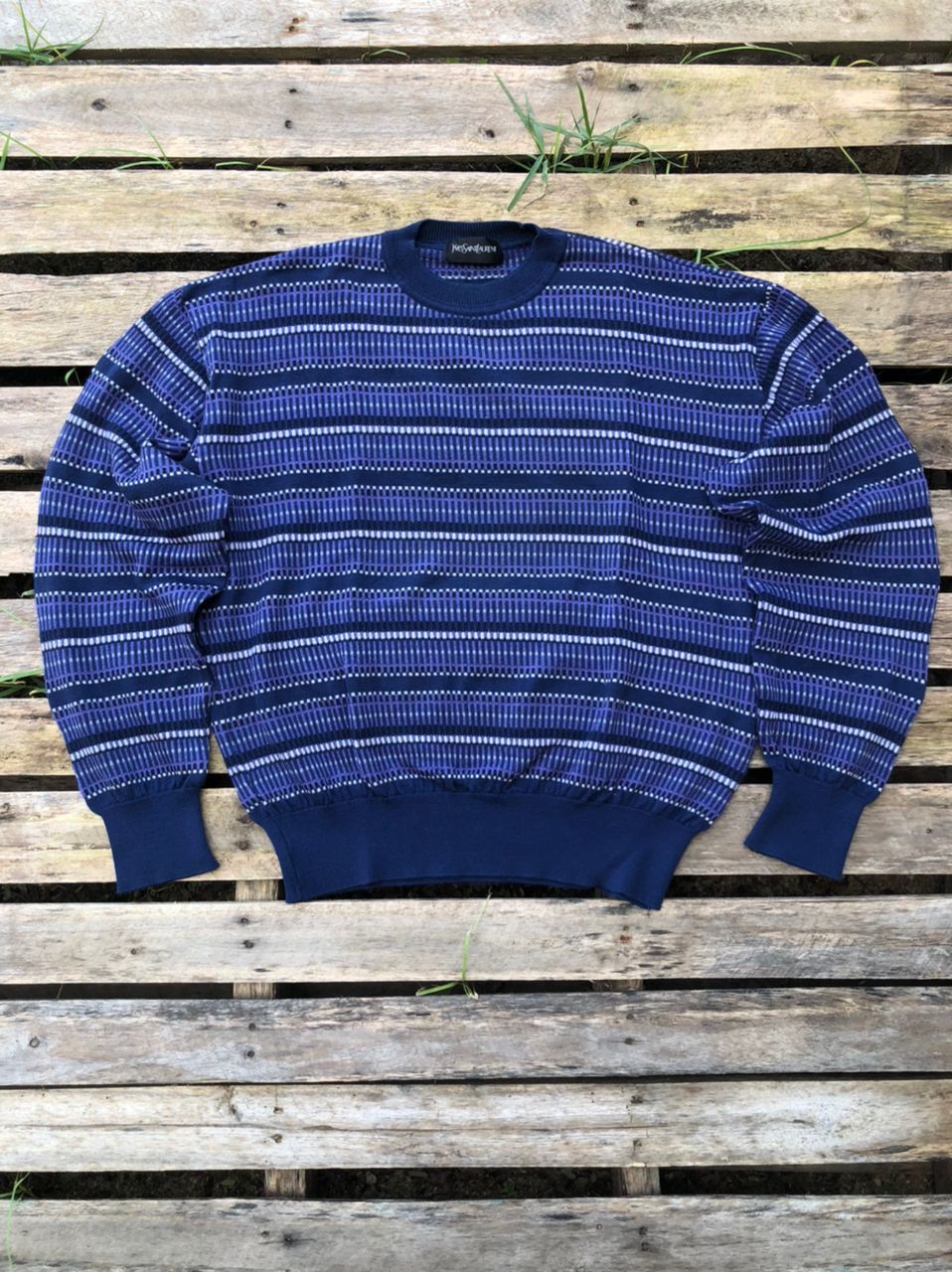 Vintage × Yves Saint Laurent Vintage YSL Yves Saint Laurent Stripes Knitwear Size US S / EU 44-46 / 1 - 1 Thumbnail