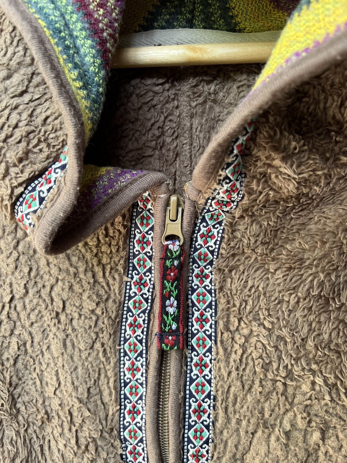 If Six Was Nine 💥Navajo Tribal Motives Chimaiyo Faux Fur Hoodie Size US L / EU 52-54 / 3 - 9 Thumbnail