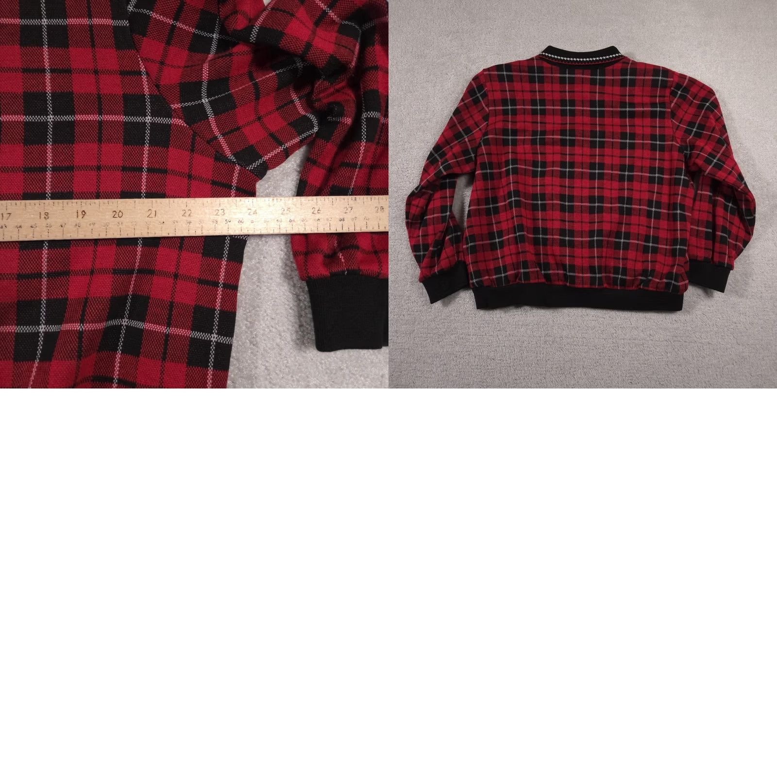 Vintage VINTAGE Alfred Dunner Sweater Womens 1X Red Black Plaid Cardigan Made in USA 90s Size XL / US 12-14 / IT 48-50 - 9 Thumbnail