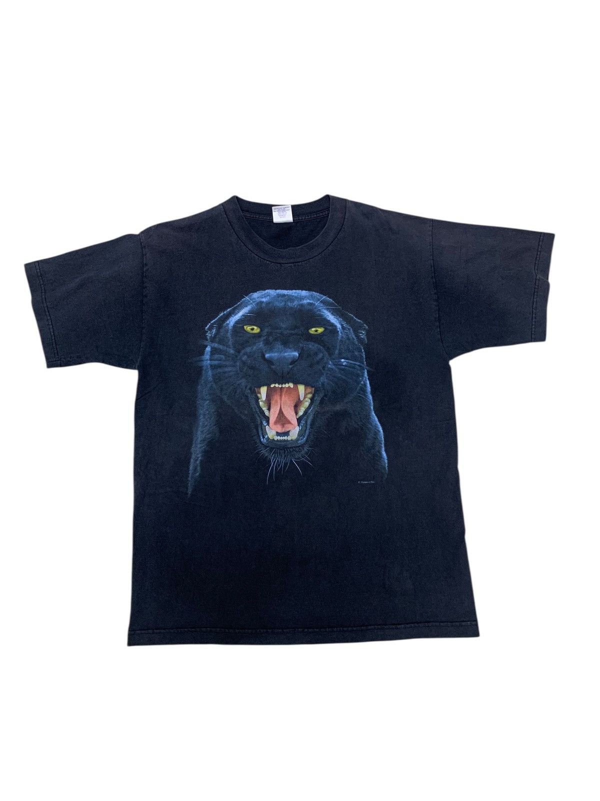 Vintage Vintage 90s Black Panter Big Cat Human-|- Tees Nature Tee Size US L / EU 52-54 / 3 - 1 Thumbnail