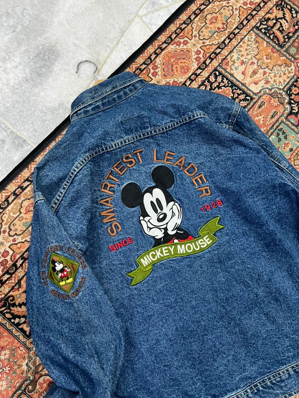 Mickey Mouse × Vintage Vintage 1990’s Mickey Mouse Denim Jacket Size US L / EU 52-54 / 3 - 11 Thumbnail