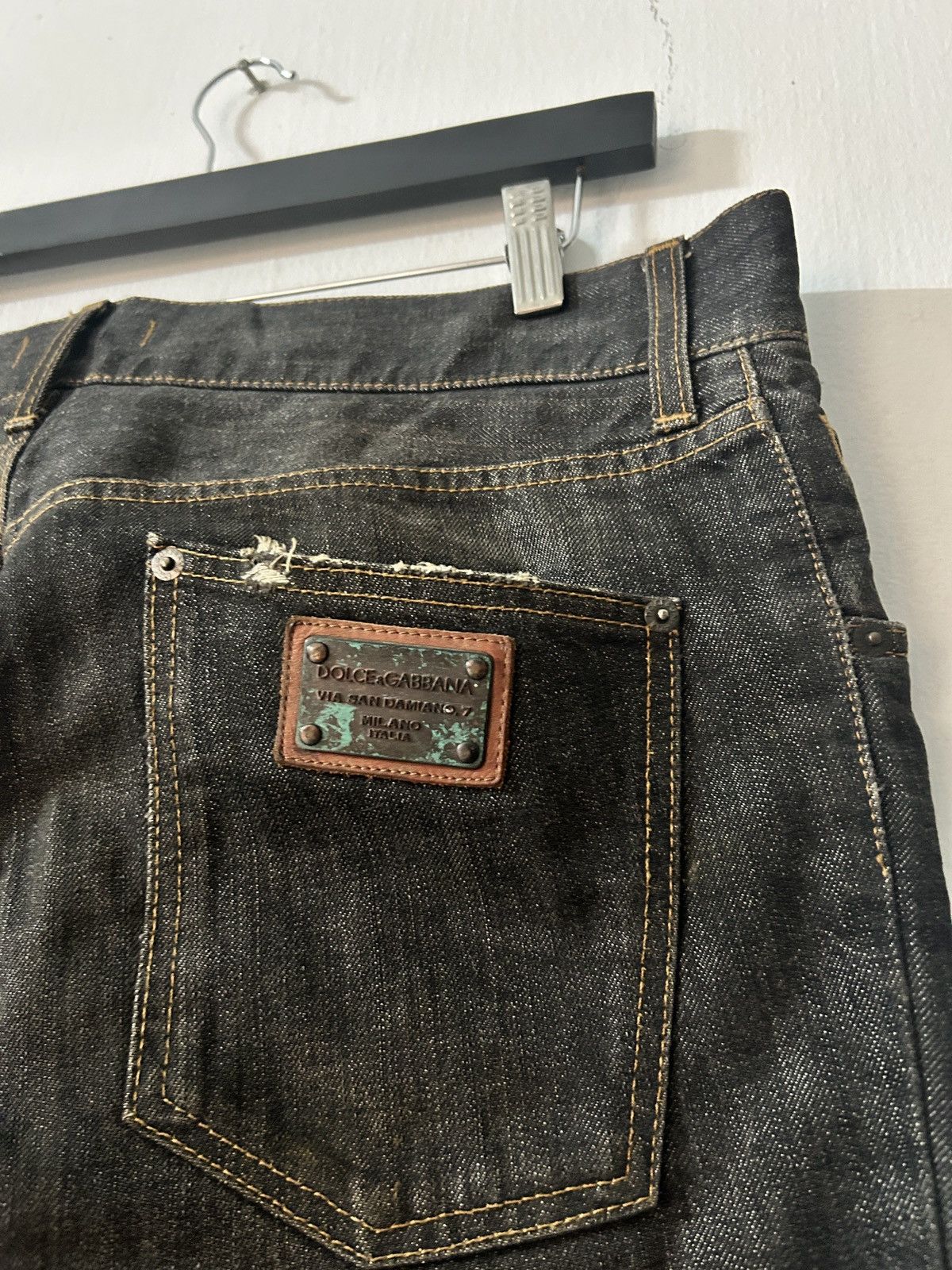 Dolce & Gabbana × Japanese Brand Dolce Gabbana Distressed Black Jeans Size US 37 - 13 Thumbnail