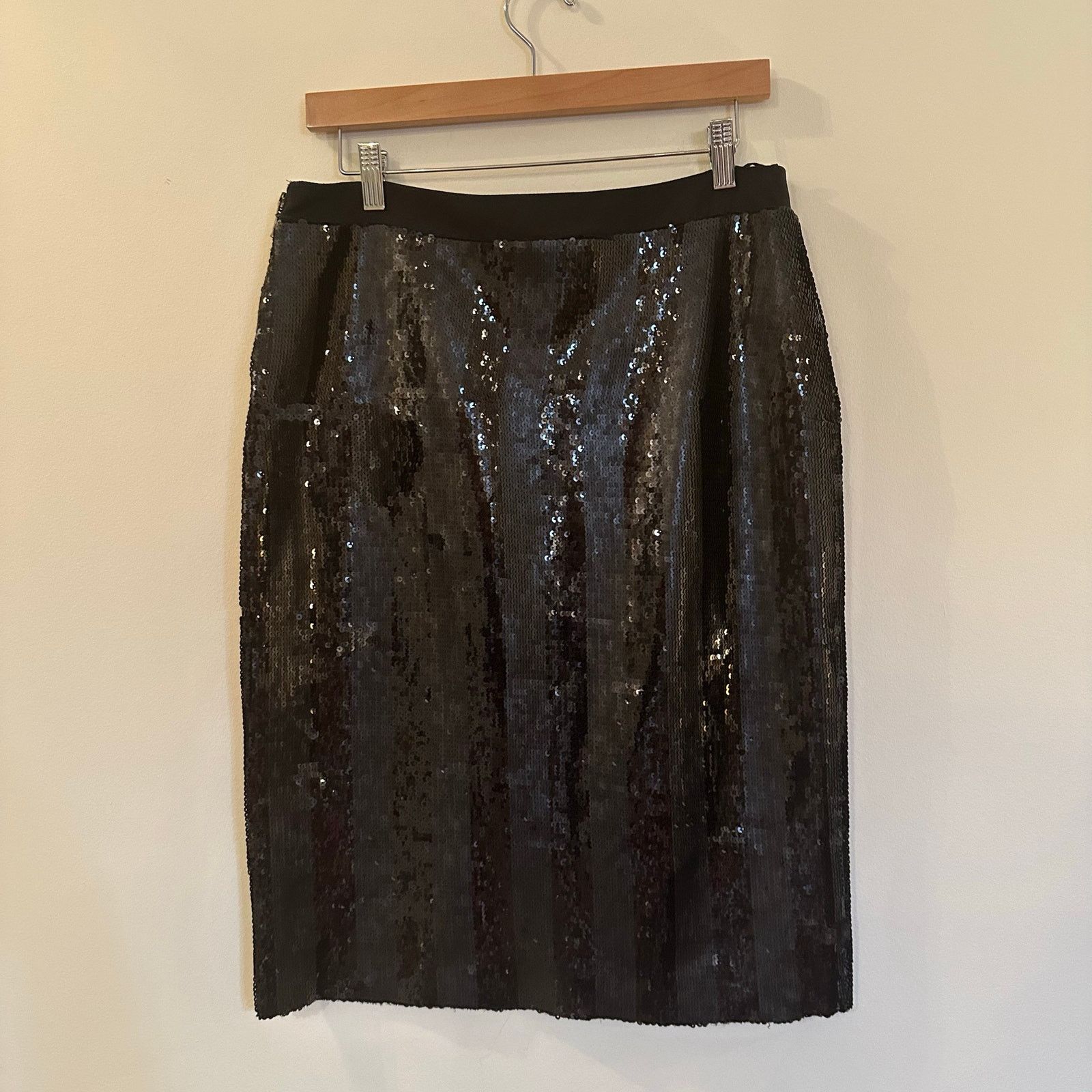 Other Pertegaz Sequin Black Stripe Skirt sz 8 Midi Pencil Skirt Size 30" / US 8 / IT 44 - 6 Thumbnail