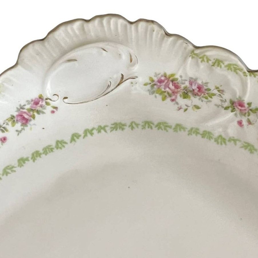 Vintage Carlsbad Austria Large Round Porcelain Hand painted platter Size ONE SIZE - 6 Thumbnail