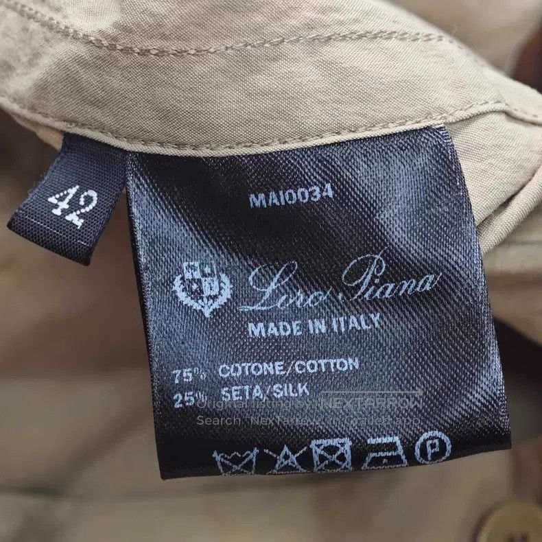 Loro Piana Loro Piana Khaki Shoulder Badge Shirt Size S / US 4 / IT 40 - 6 Thumbnail