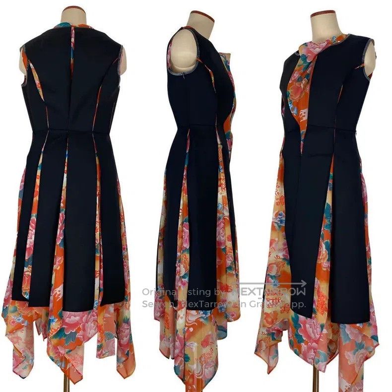 Junya Watanabe Junya Watanabe Floral Patchwork Dress Size XS / US 0-2 / IT 36-38 - 3 Thumbnail