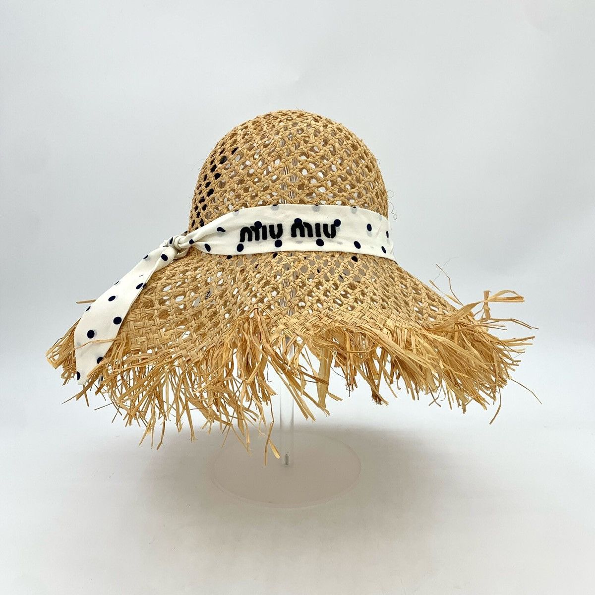 Miu Miu Miu Miu Raffia Ribbon Sun Hat Size ONE SIZE - 1 Thumbnail
