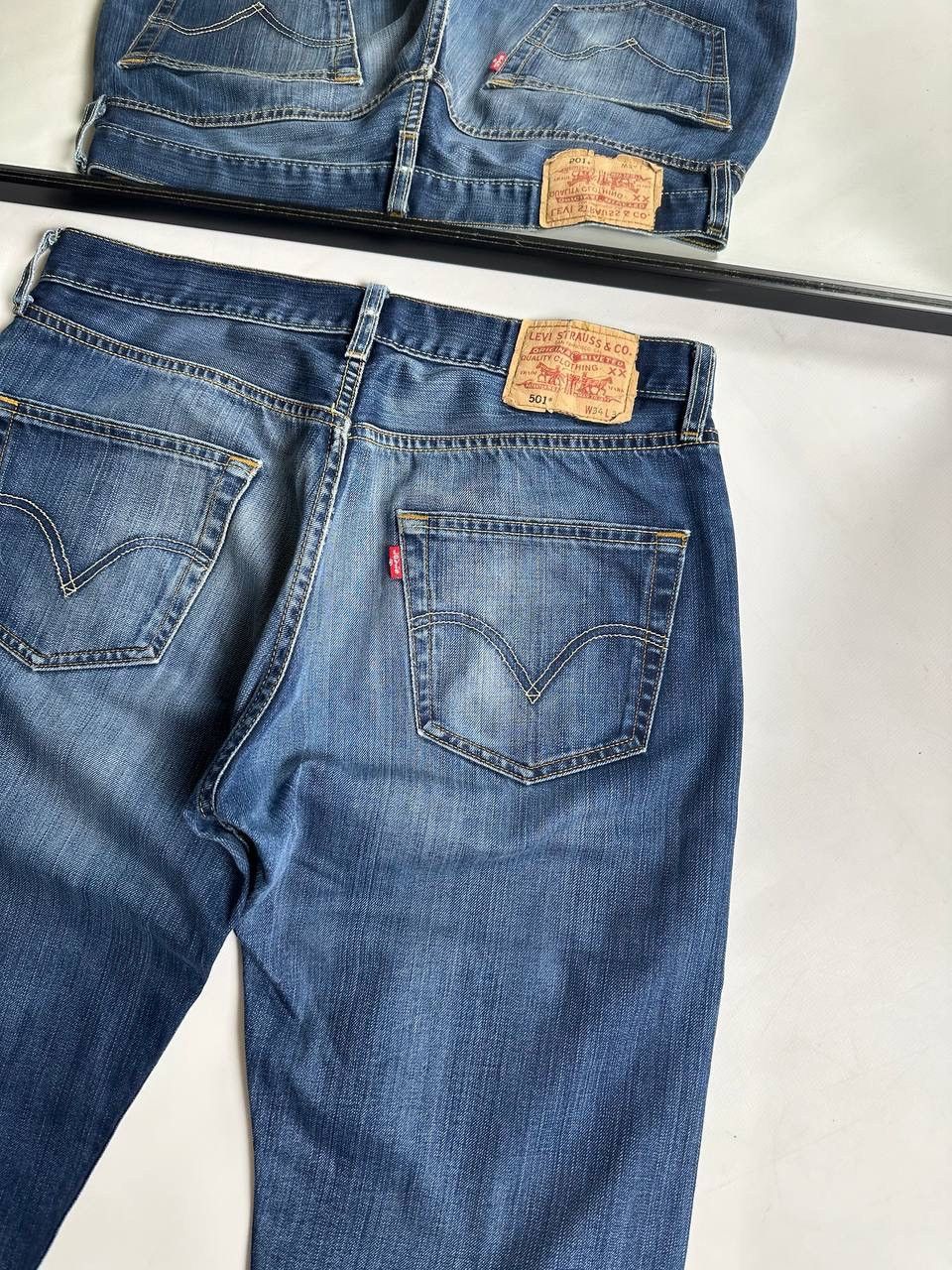 Levi's Vintage 90s Faded Washed Levis 501 Wide Jean Size US 34 / EU 50 - 5 Thumbnail