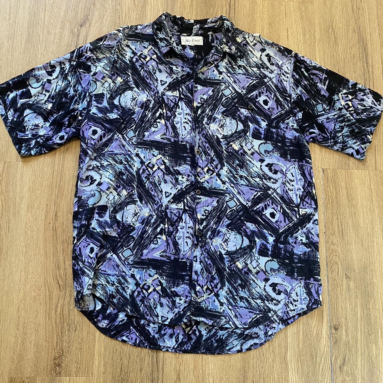 Other Purple and black abstract shirt with a unique Size US L / EU 52-54 / 3 - 1 Thumbnail