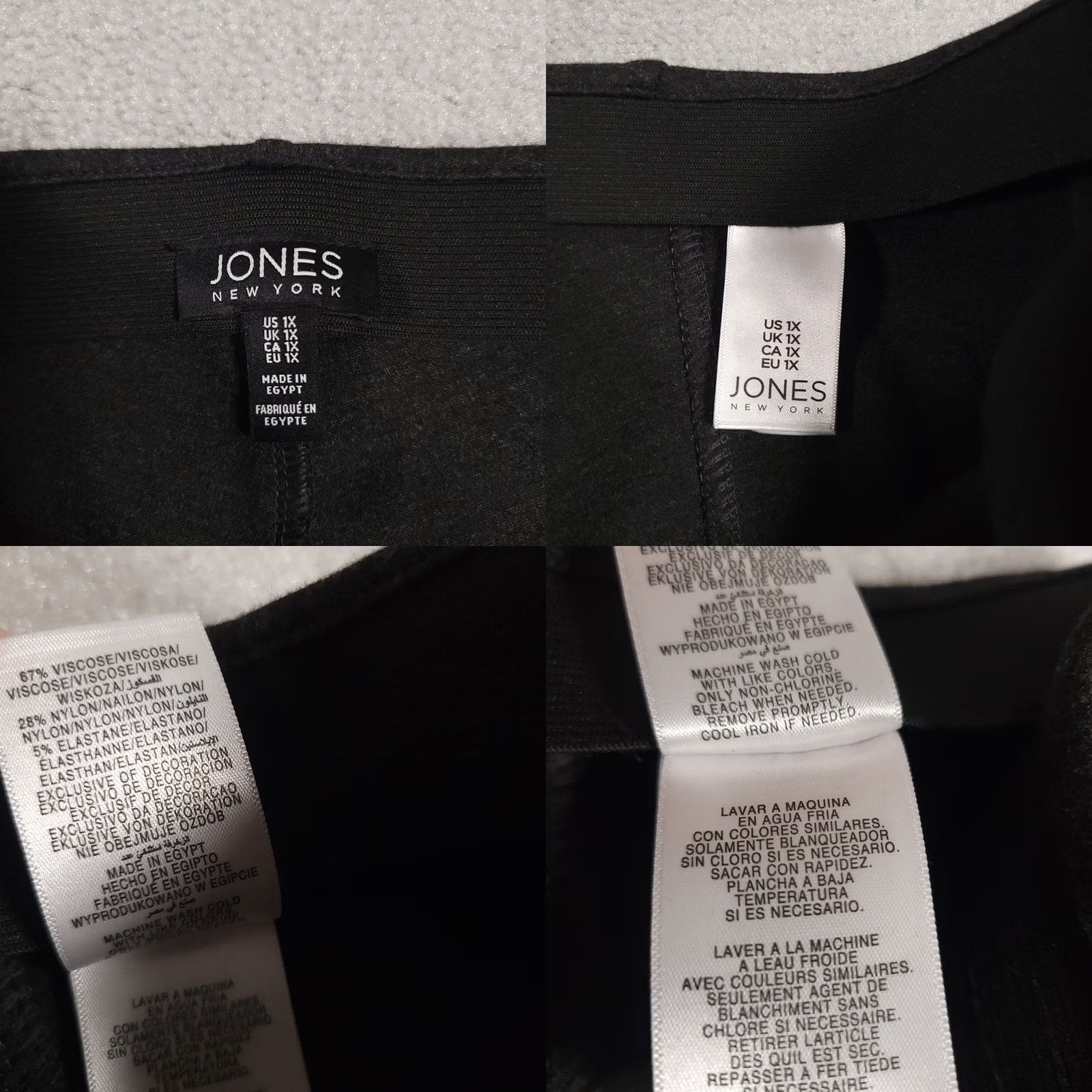 Jones New York Jones New York & Co Pull-On Capri Pants Women's 1X Plus Gray Skinny Stretch dress pants Womens 1X Plus Gray Skinny Stretch Size 40" / US 18 - 9 Thumbnail