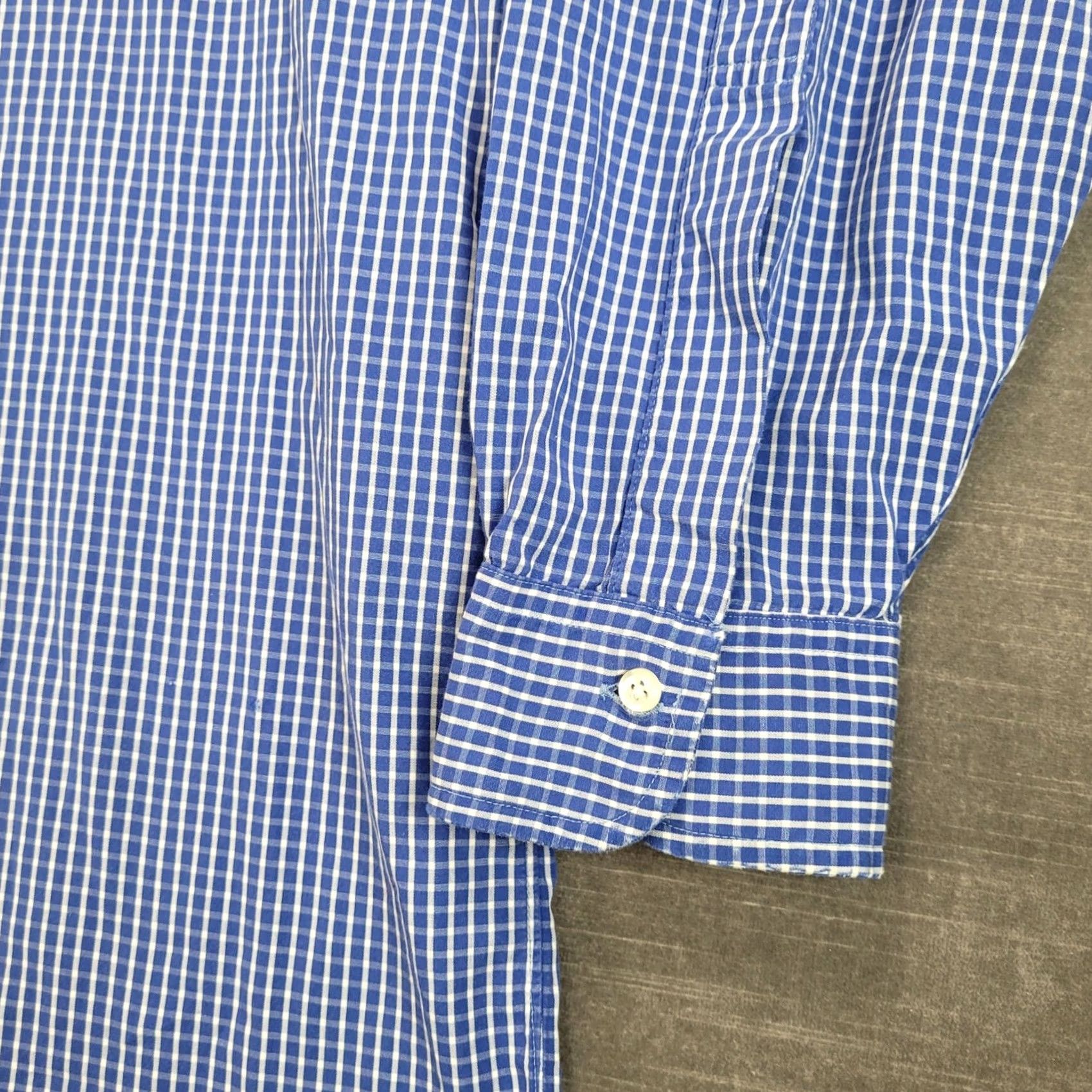 Brooks Brothers Brooks Brothers Button Down Shirt Long Sleeve Plaid Checkered Mens 17 USA Blue Y2K Size US XL / EU 56 / 4 - 3 Thumbnail