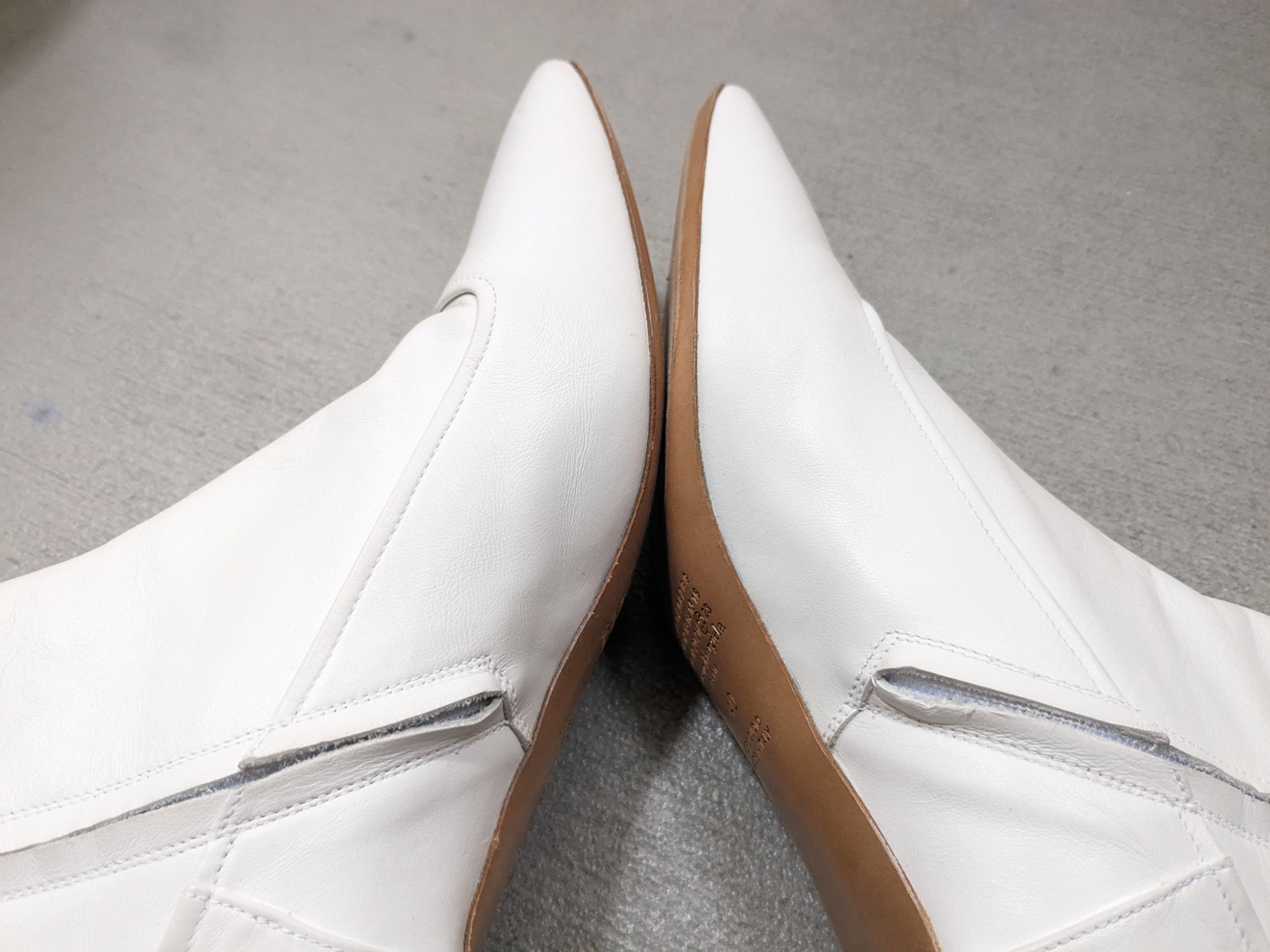 Maison Margiela Maison Margiela Boots Heels White Leather 7 40 Side Zip Size US 7 / EU 40 - 10 Thumbnail