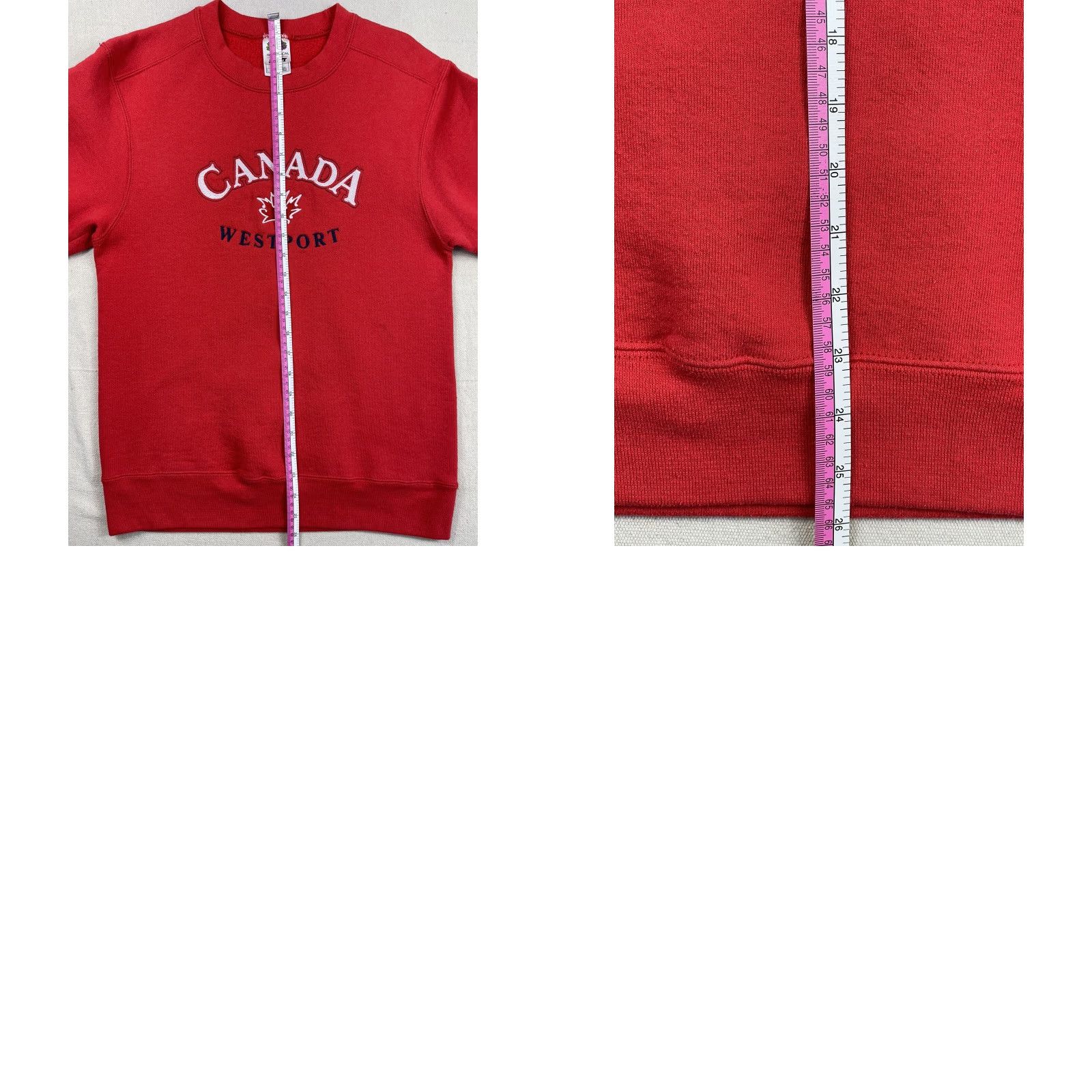 Fruit Of The Loom VINTAGE Fruit of the Loom Canada Crewneck Sweatshirt Westport Maple Leaf Hockey 90s S Red Mens Pullover Size US S / EU 44-46 / 1 - 8 Thumbnail
