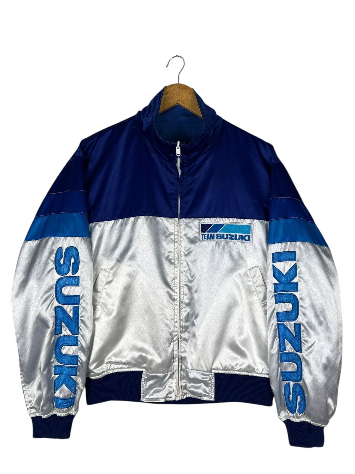Vintage Vintage Team Suzuki Racing team Reversible Bomber Jacket Size US L / EU 52-54 / 3 - 12 Thumbnail