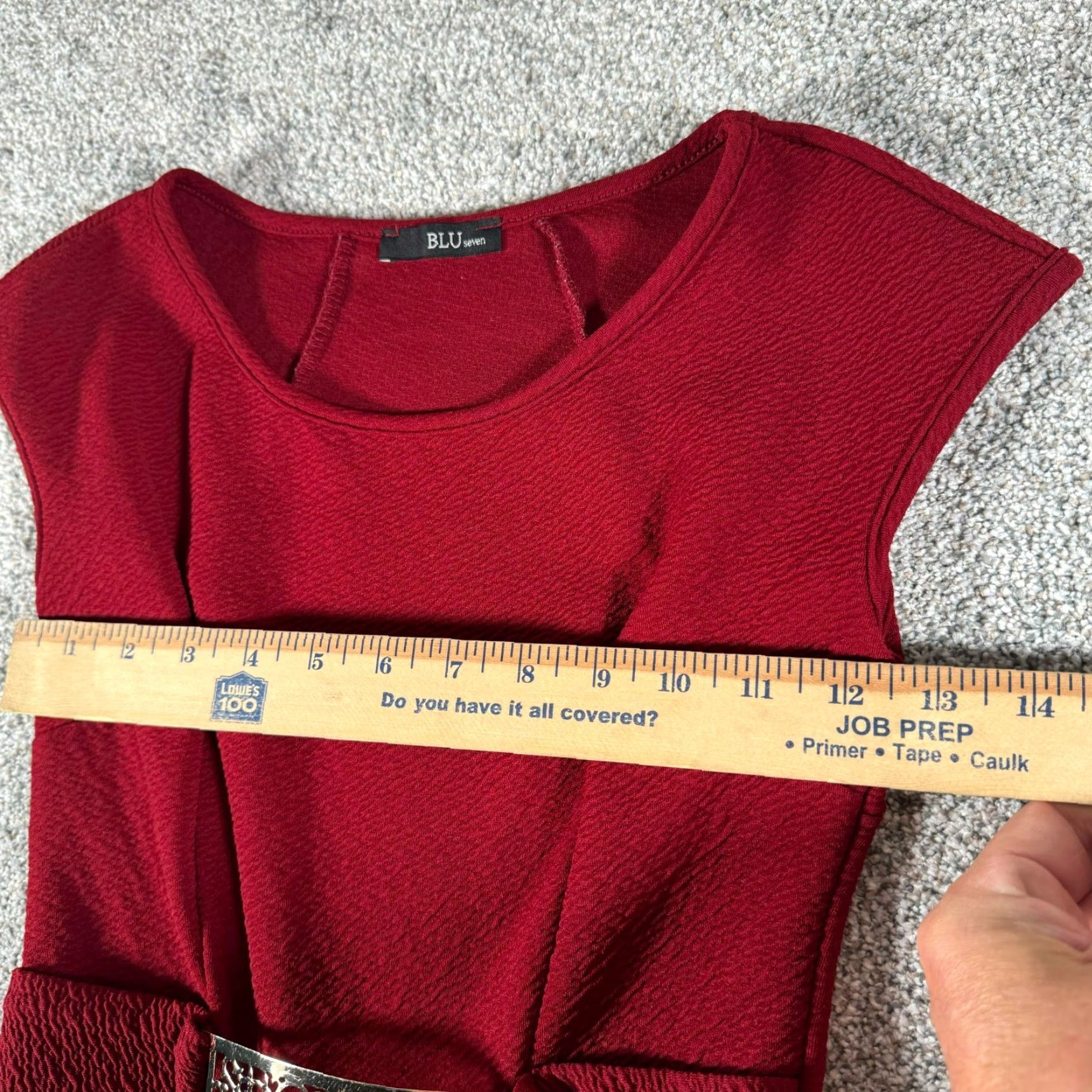 Vintage VINTAGE Blu Seven Dress 60s 80s Fit & Flare Cap Sleeve Short Sleeve Red Size S Women Party USA Women Size S / US 4 / IT 40 - 5 Thumbnail