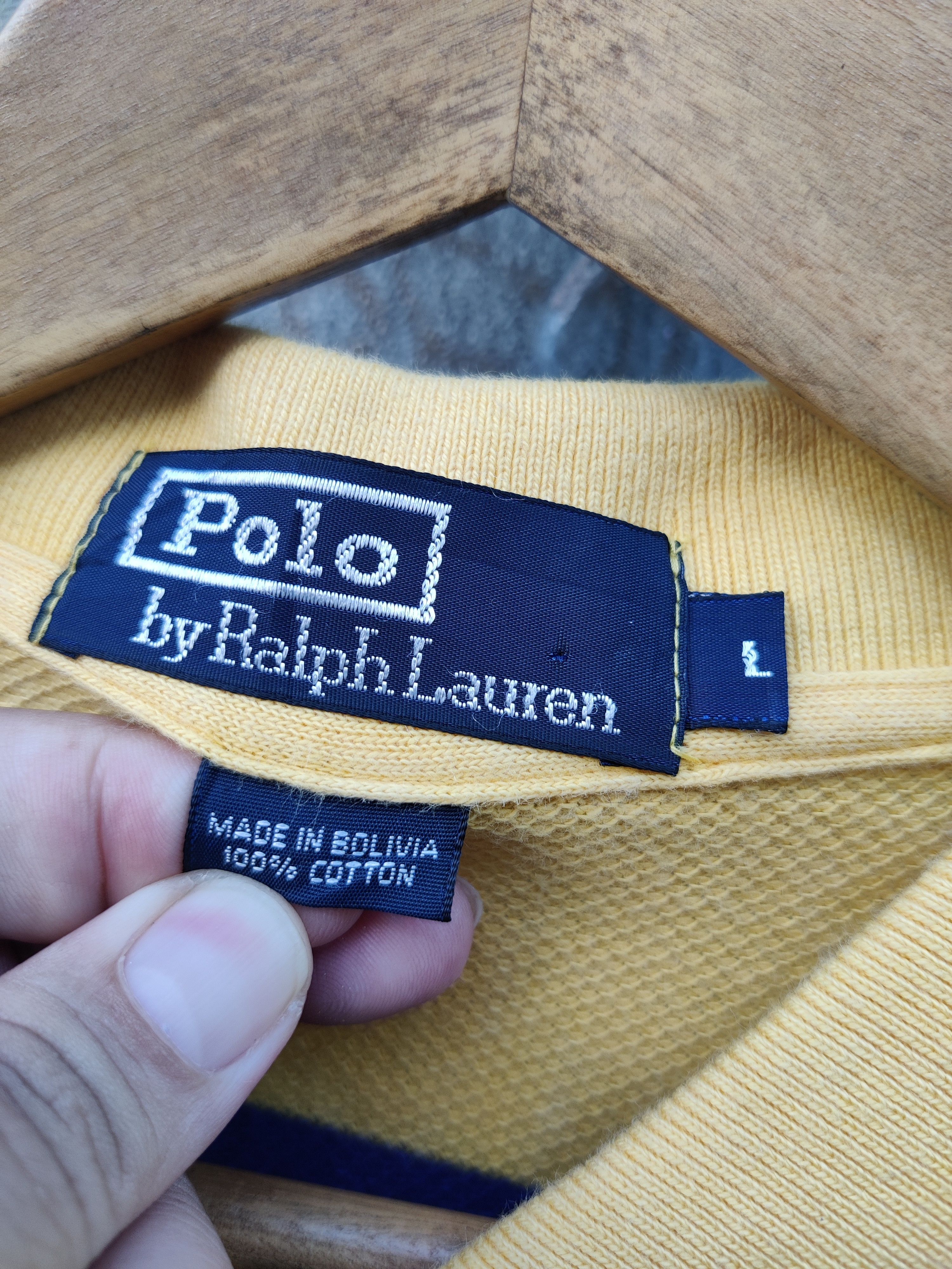 Polo Ralph Lauren Vintage Yellow Stripe Ralph Lauren Big Long Sleeve Size US L / EU 52-54 / 3 - 4 Thumbnail